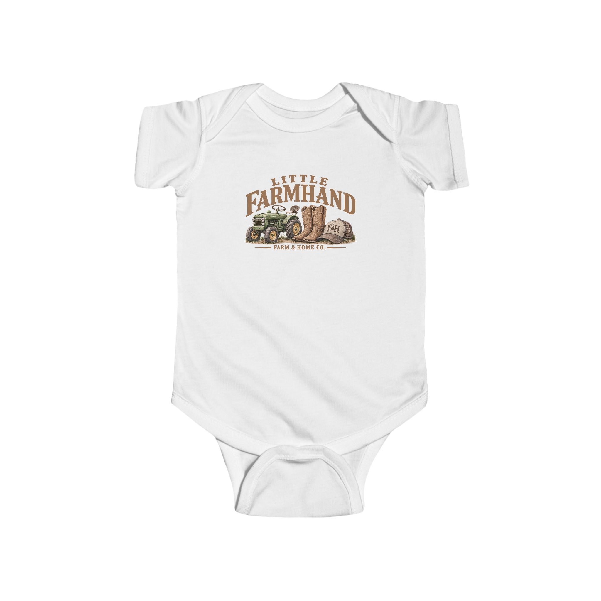 Little Farmland Infant Bodysuit – Rustic Farm Animal Baby Onesie