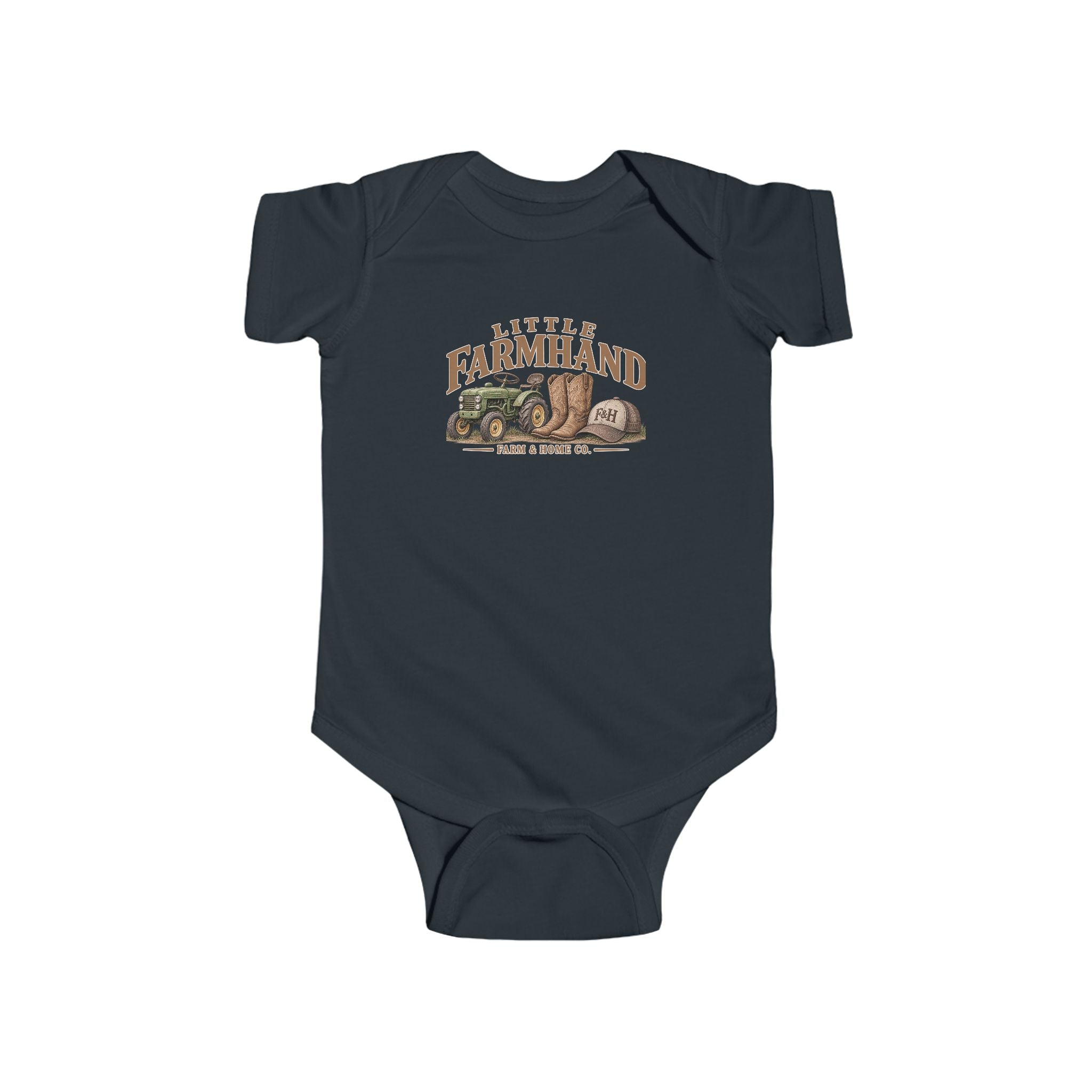 Little Farmland Infant Bodysuit – Rustic Farm Animal Baby Onesie