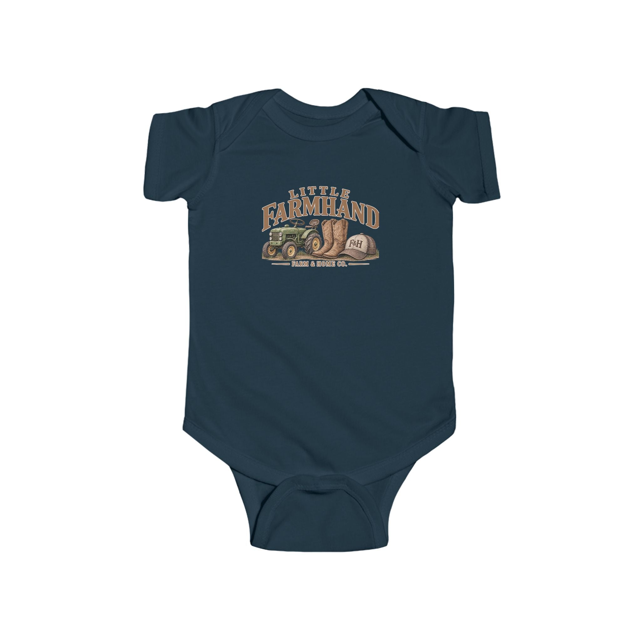 Little Farmland Infant Bodysuit – Rustic Farm Animal Baby Onesie
