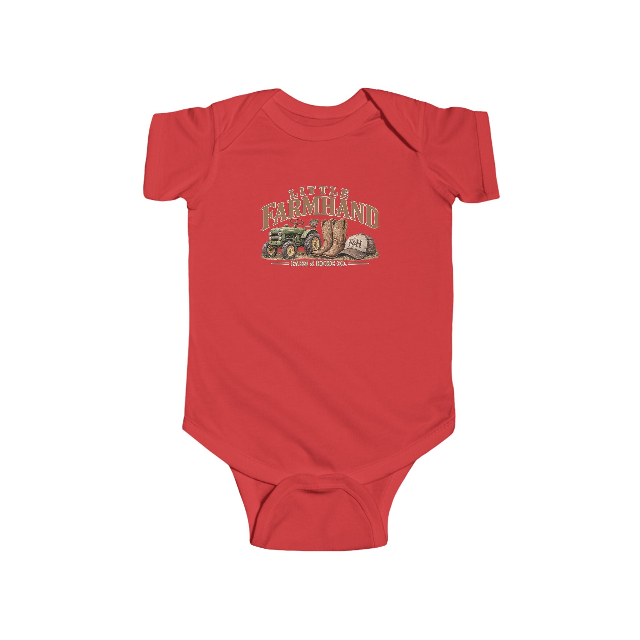 Little Farmland Infant Bodysuit – Rustic Farm Animal Baby Onesie