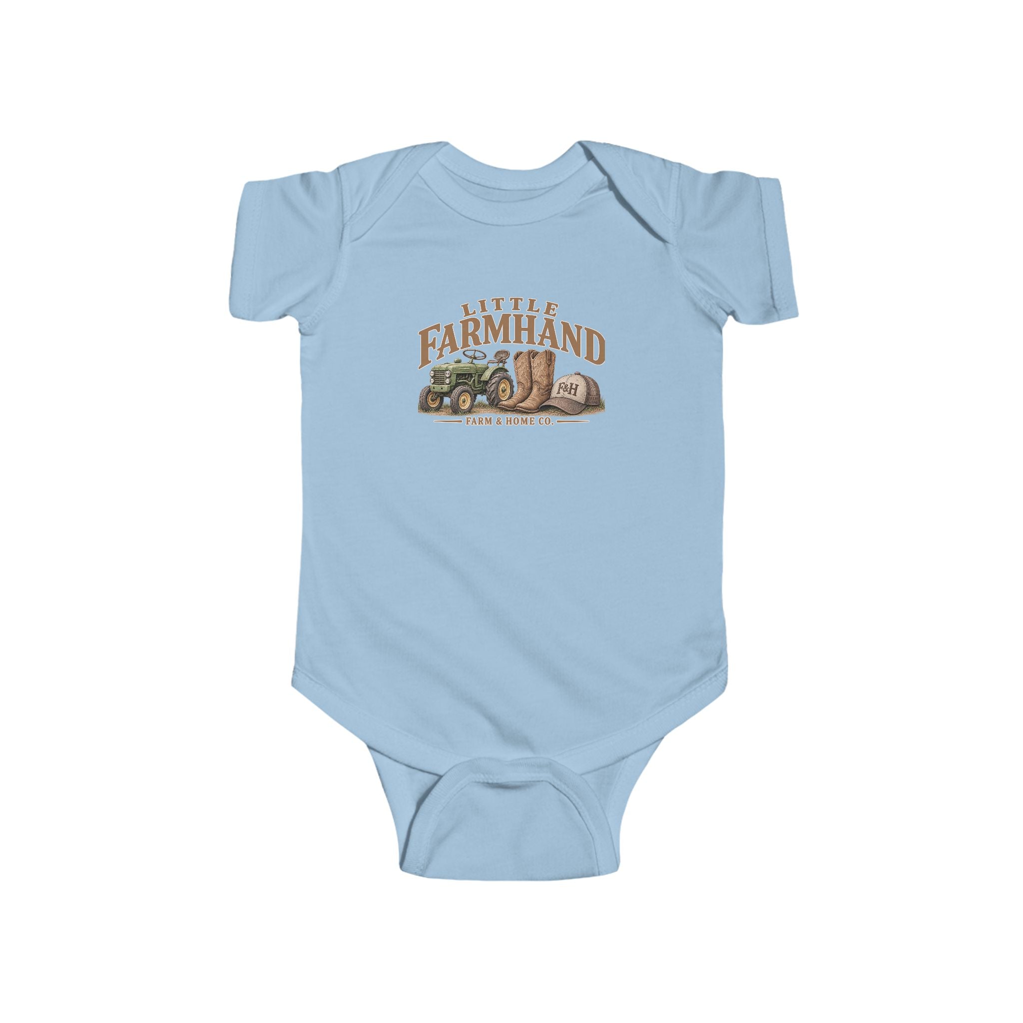 Little Farmland Infant Bodysuit – Rustic Farm Animal Baby Onesie