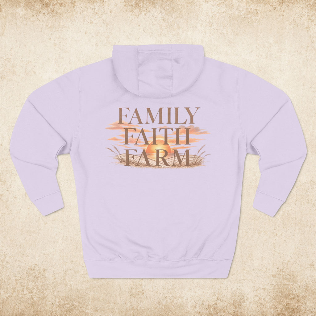 Family Faith Farm Hoodie — Farmhouse Monogram Pullover