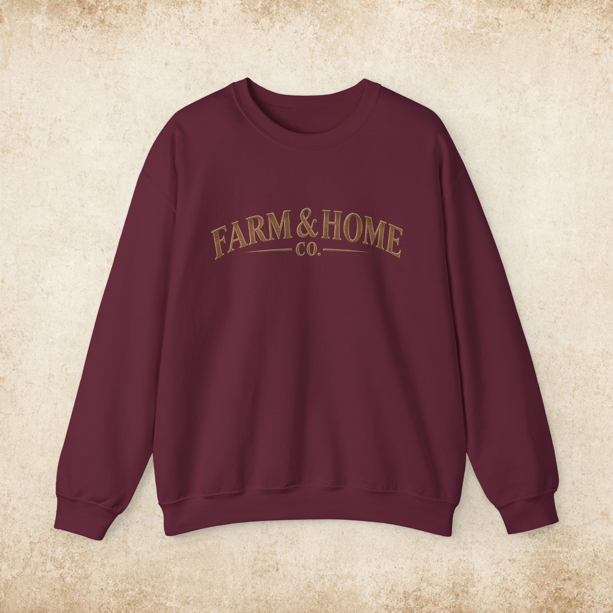 Farm & Home Co. Crewneck Sweatshirt - Rustic Farmhouse Logo Pullover