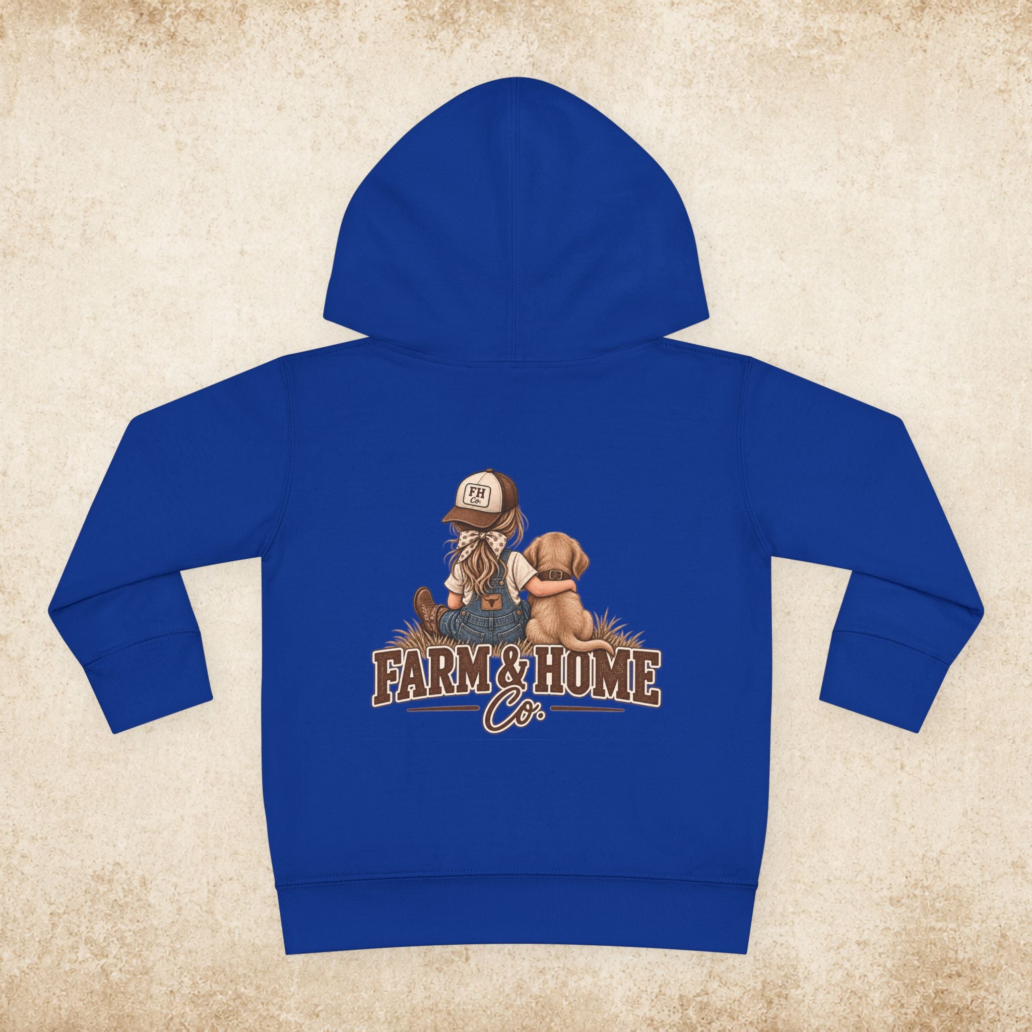 Toddler Hoodie — Farm & Home Co. Kids Pullover with Girl and Puppy Graphic