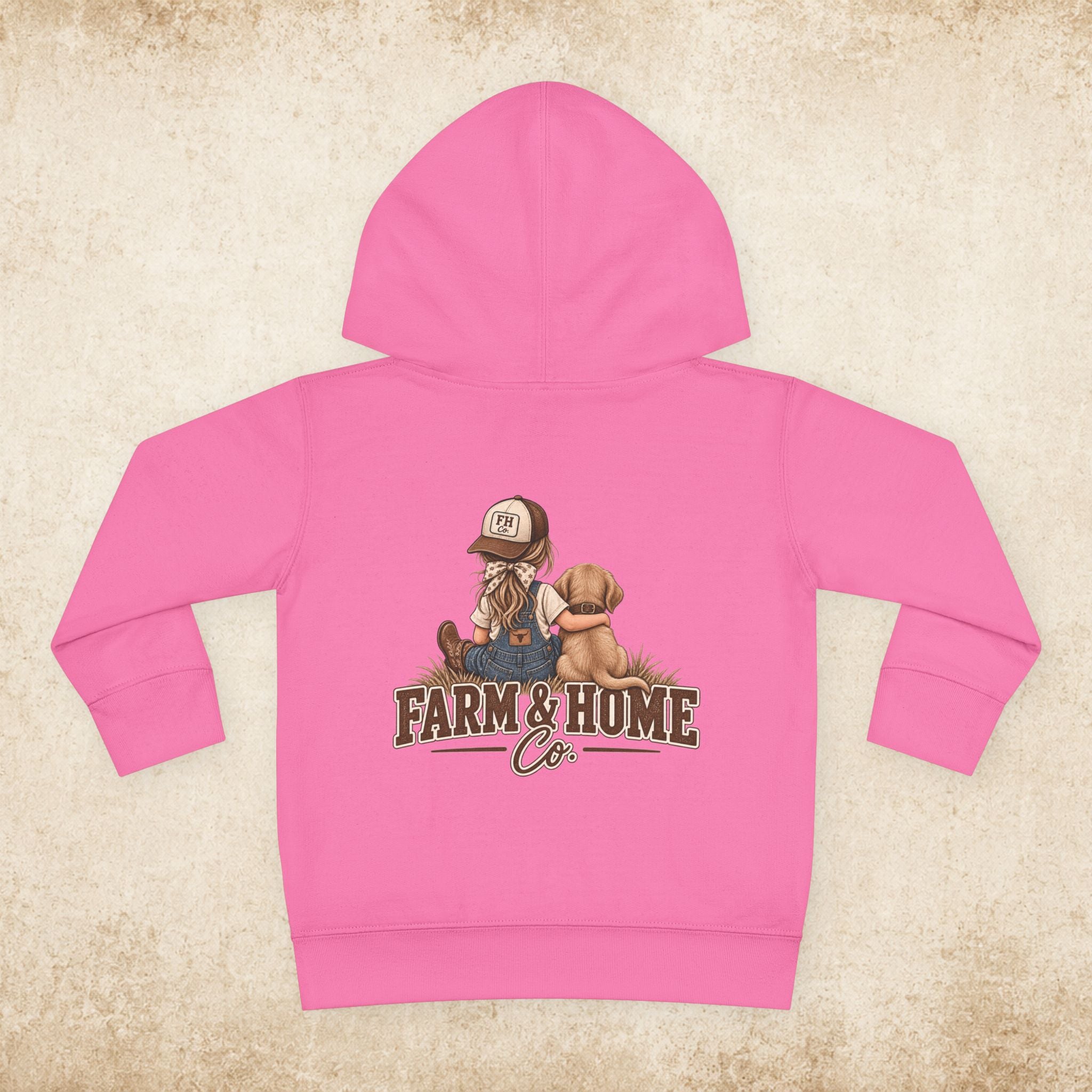 Toddler Hoodie — Farm & Home Co. Kids Pullover with Girl and Puppy Graphic