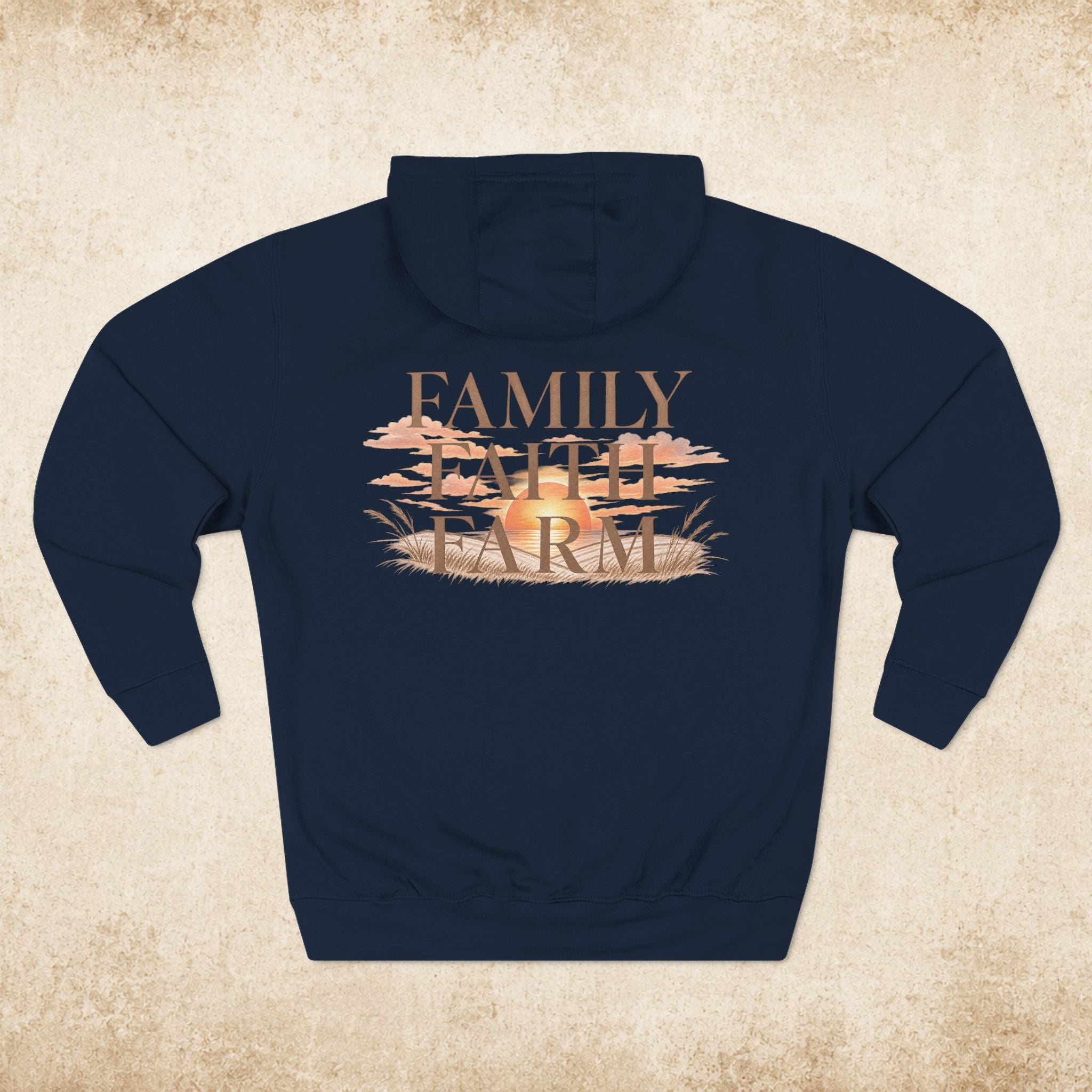 Family Faith Farm Hoodie — Farmhouse Monogram Pullover