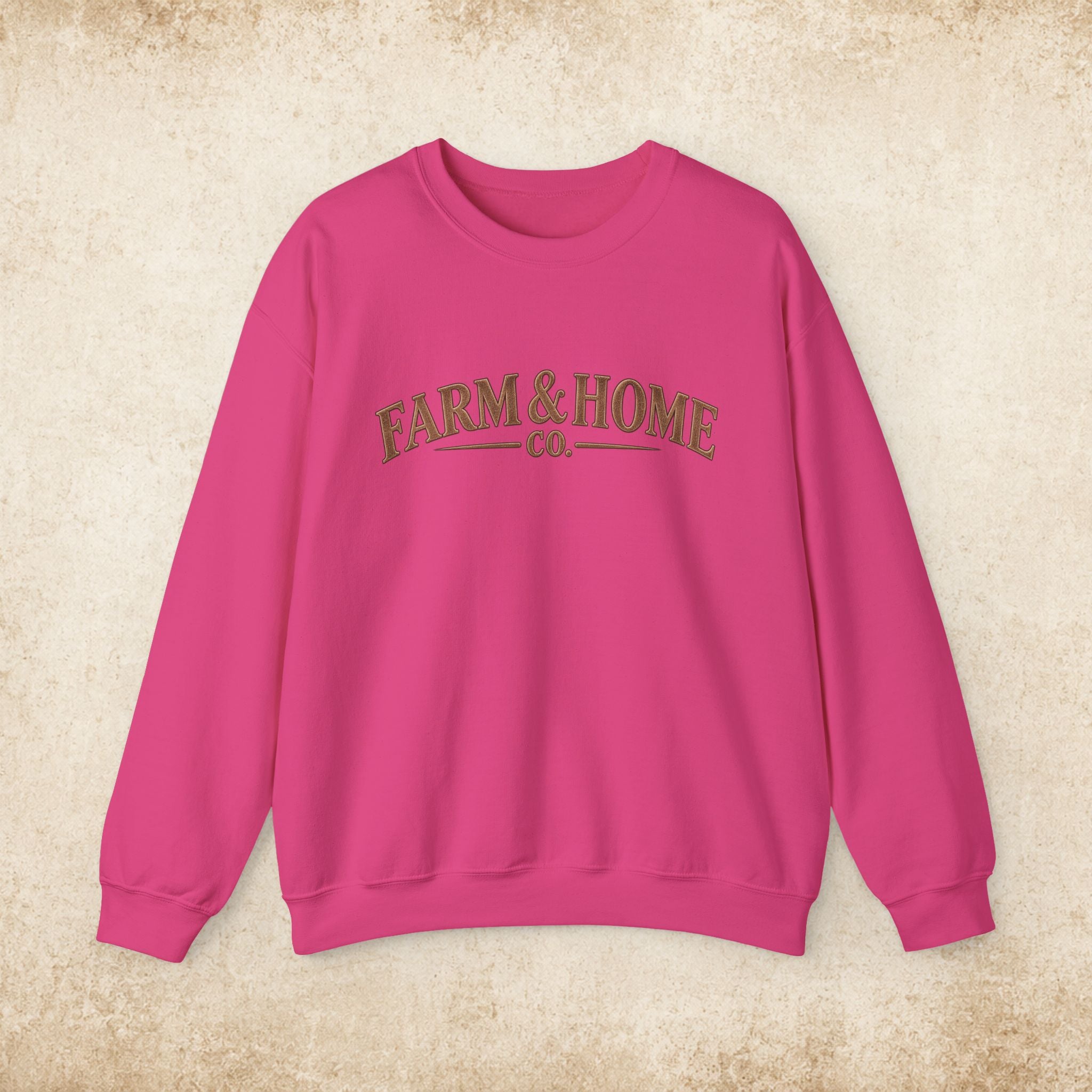 Farm & Home Co. Crewneck Sweatshirt - Rustic Farmhouse Logo Pullover