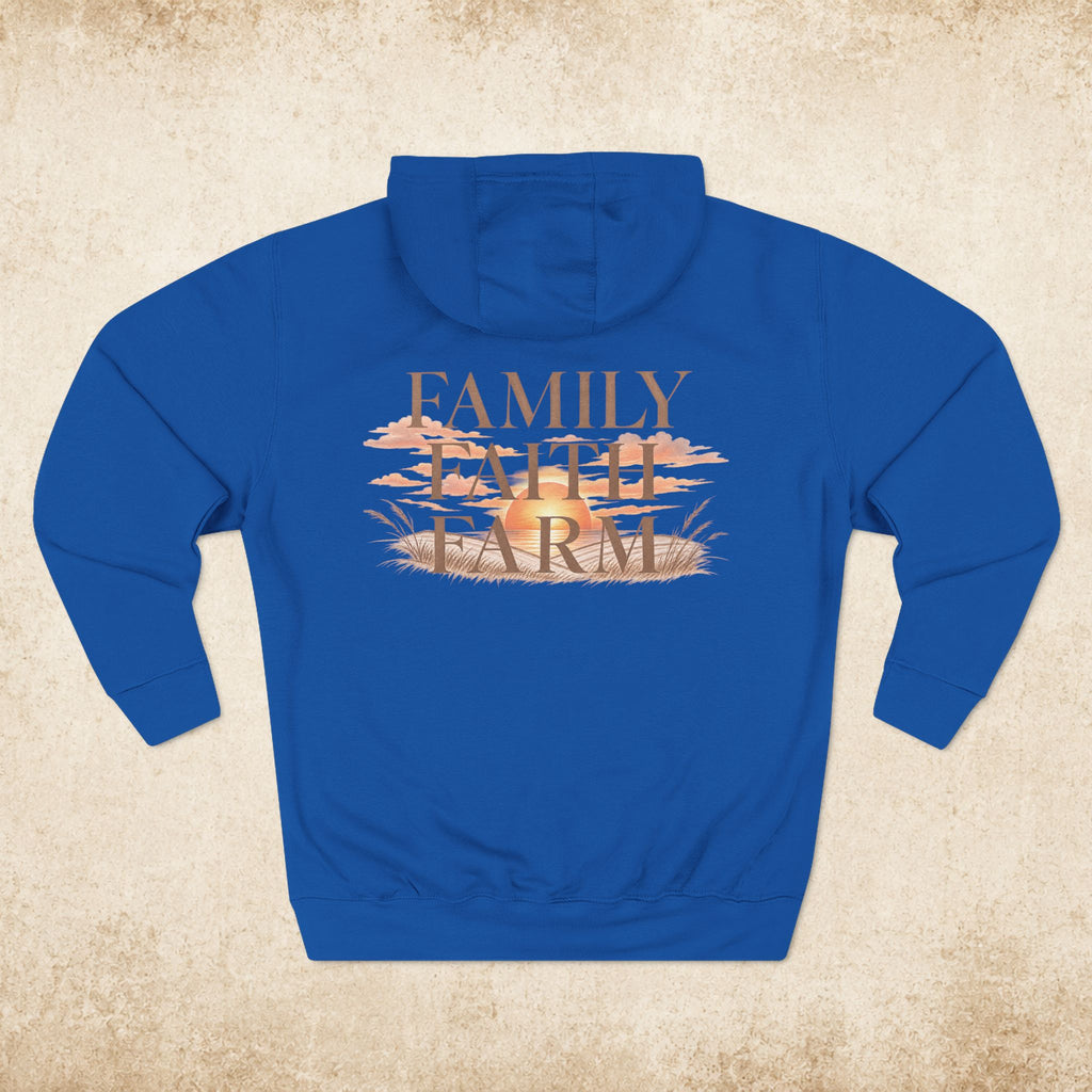 Family Faith Farm Hoodie — Farmhouse Monogram Pullover