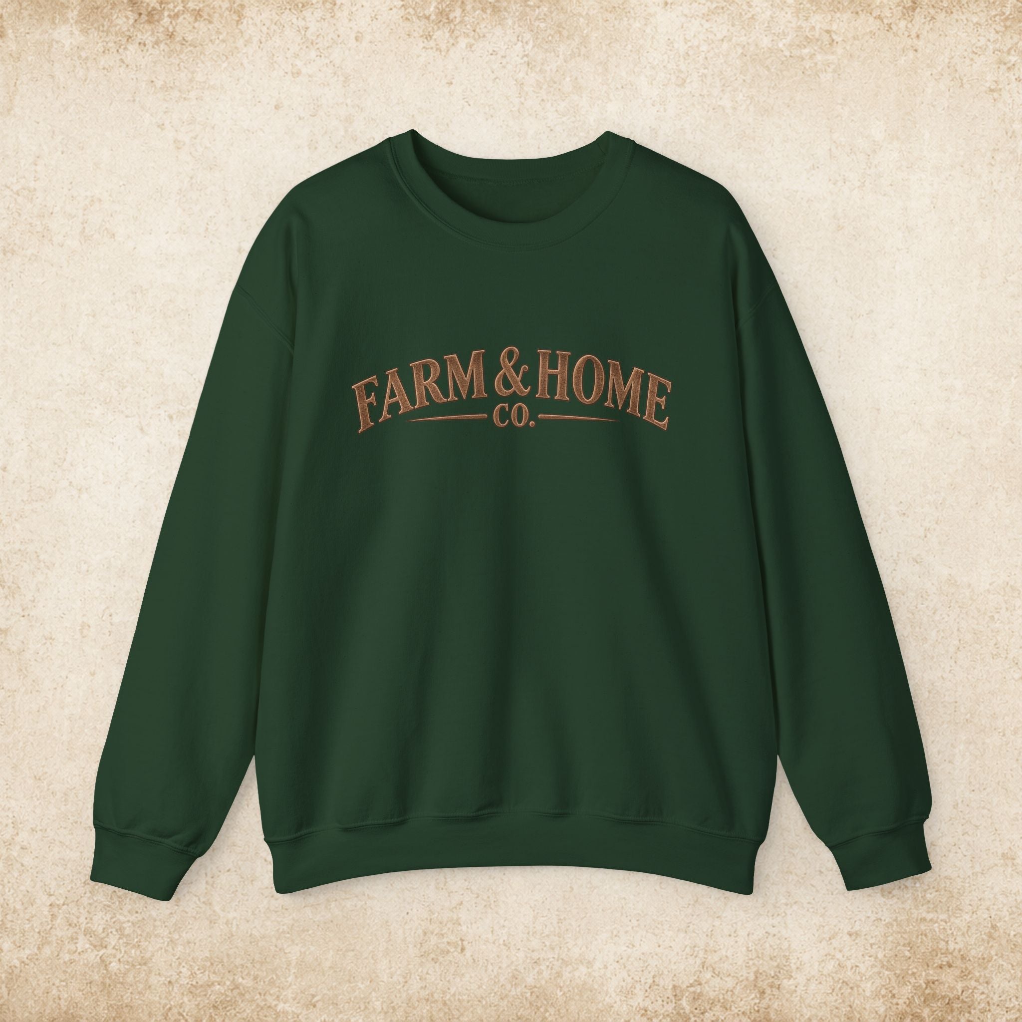 Farm & Home Co. Crewneck Sweatshirt - Rustic Farmhouse Logo Pullover