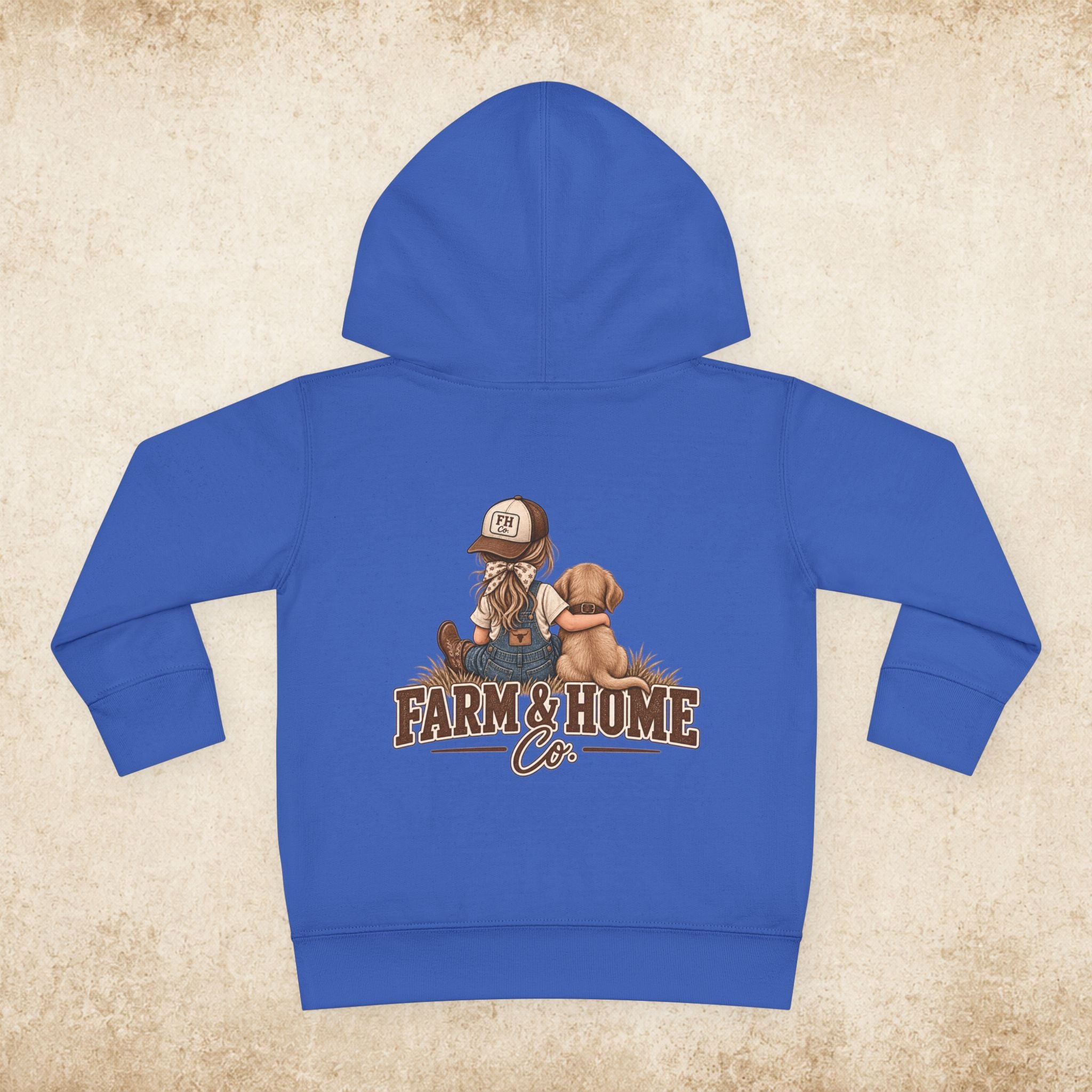 Toddler Hoodie — Farm & Home Co. Kids Pullover with Girl and Puppy Graphic