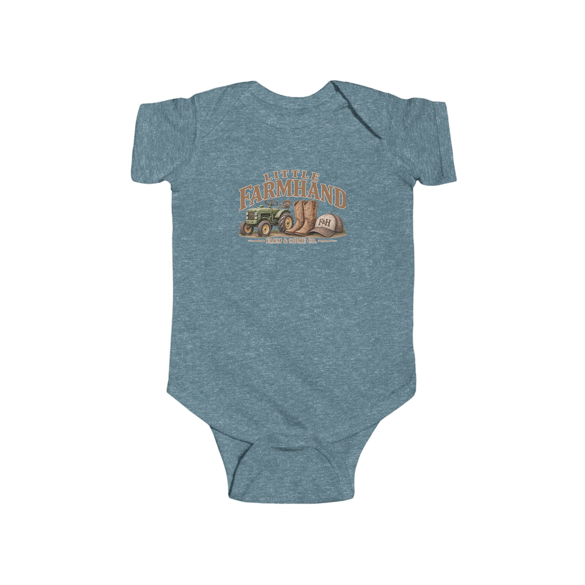Little Farmland Infant Bodysuit – Rustic Farm Animal Baby Onesie