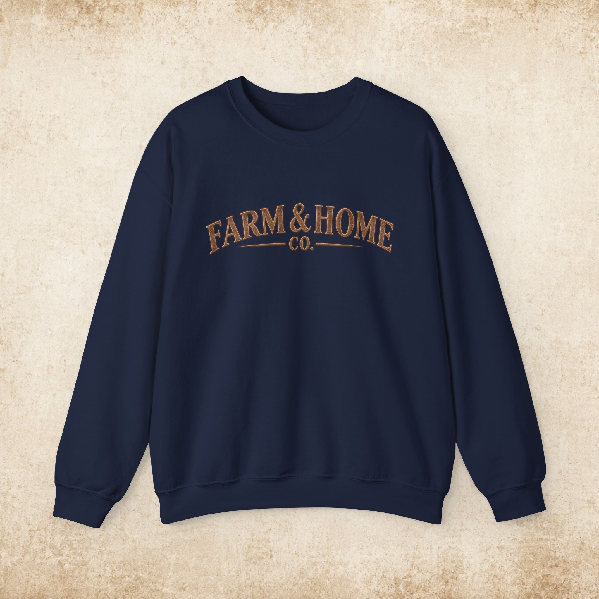 Farm & Home Co. Crewneck Sweatshirt - Rustic Farmhouse Logo Pullover