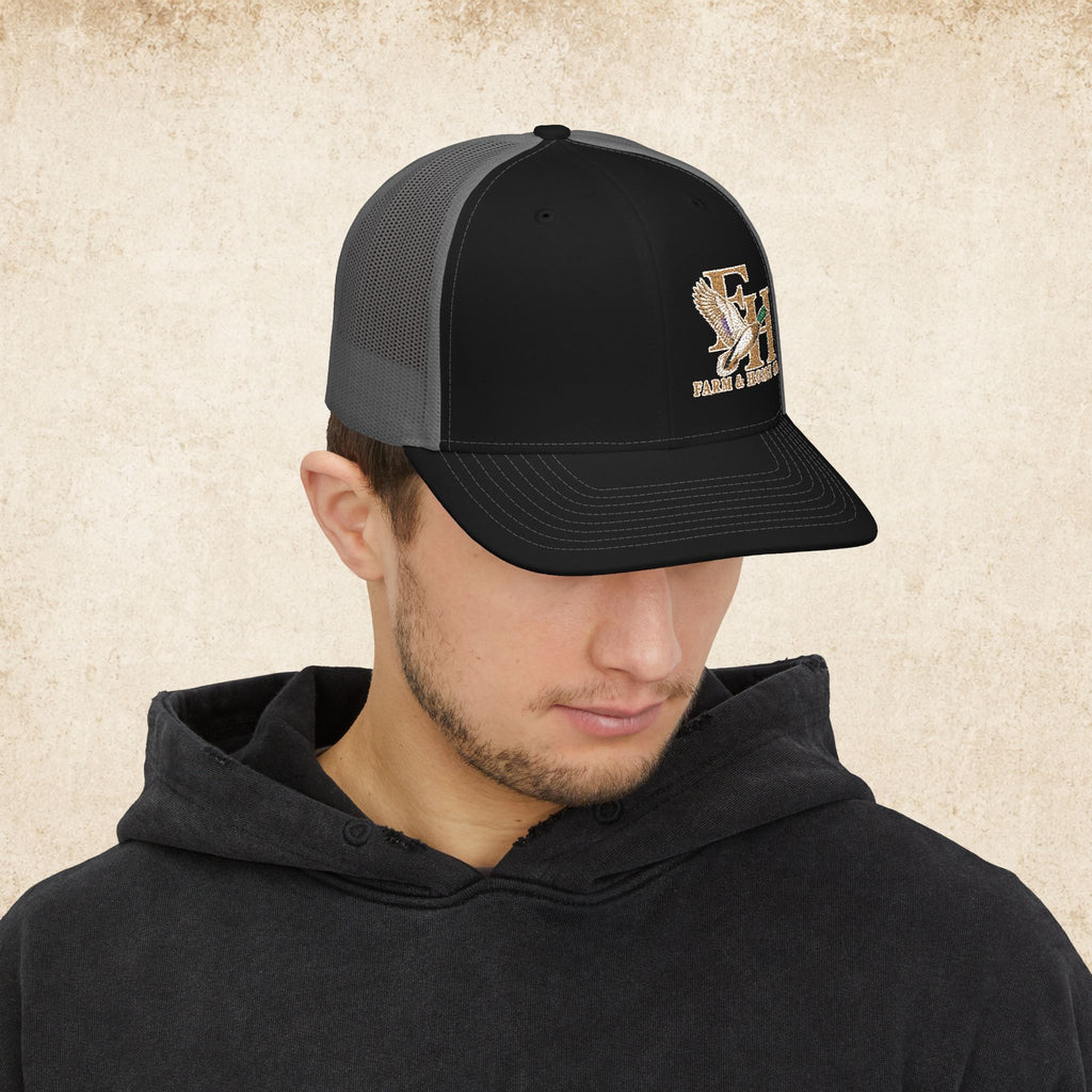 Trucker Cap — Eagle & Initials Embroidered Snapback