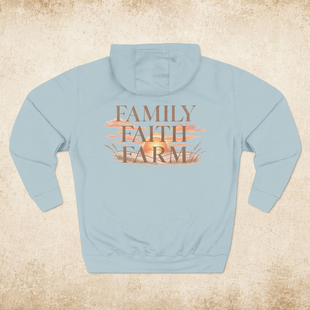 Family Faith Farm Hoodie — Farmhouse Monogram Pullover