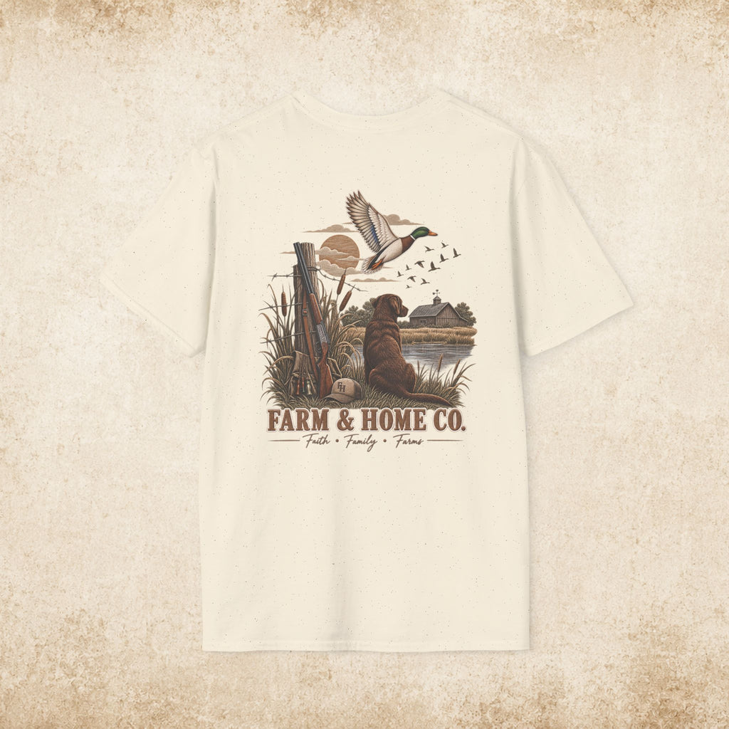 Farm & Home Co. Logo T-Shirt — Minimal Rustic Chest Graphic