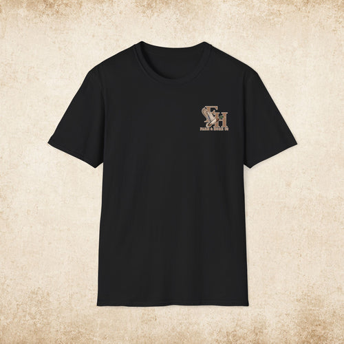 Farm & Home Co. Logo T-Shirt — Minimal Rustic Chest Graphic