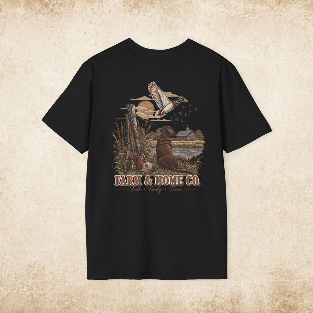 Farm & Home Co. Logo T-Shirt — Minimal Rustic Chest Graphic