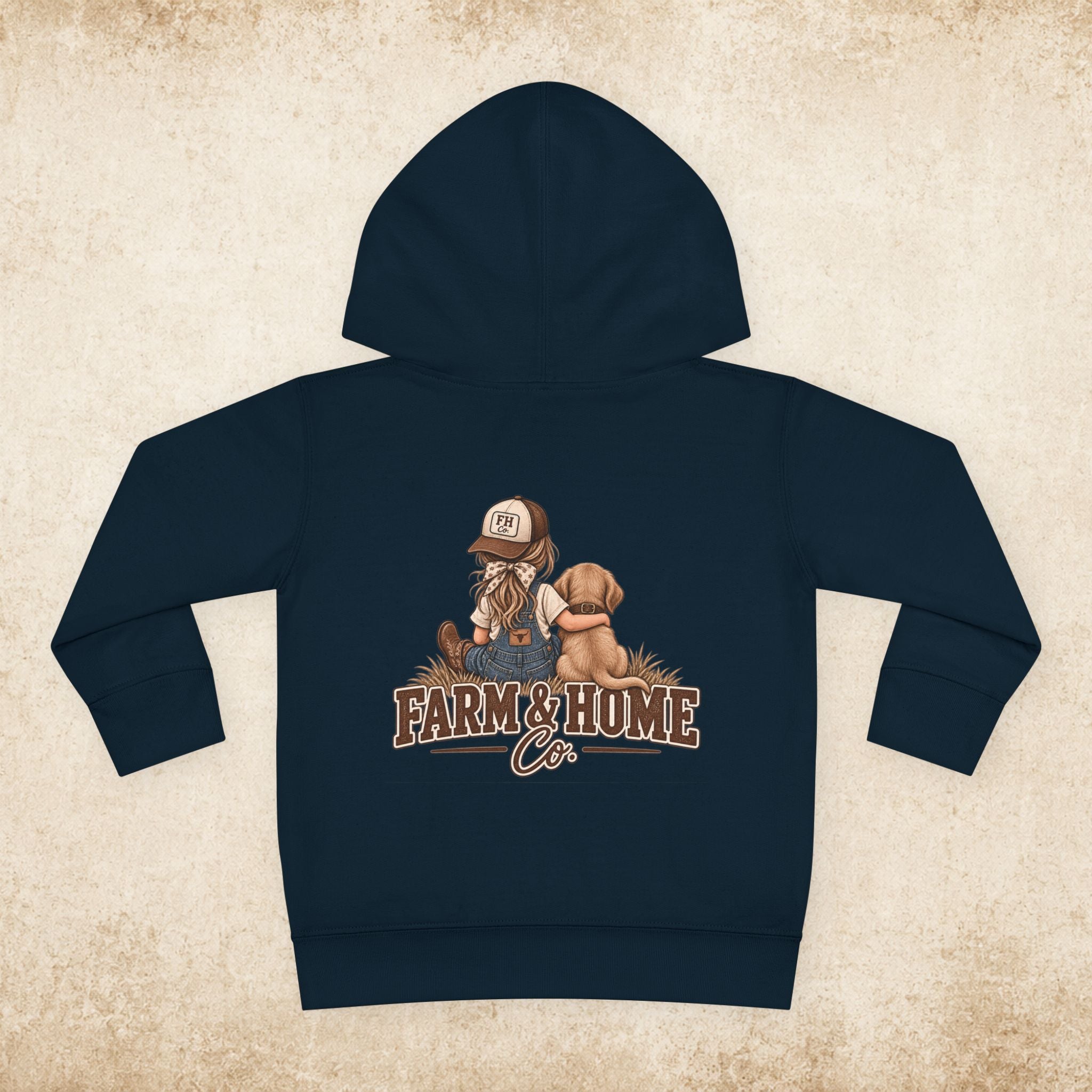 Toddler Hoodie — Farm & Home Co. Kids Pullover with Girl and Puppy Graphic