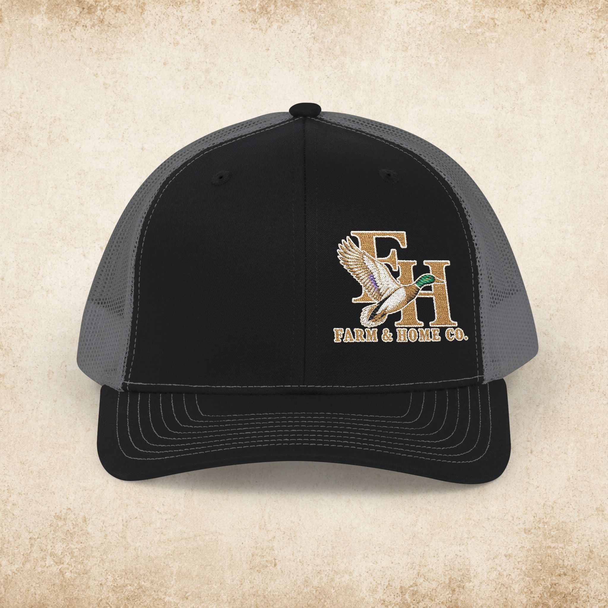 Trucker Cap — Eagle & Initials Embroidered Snapback