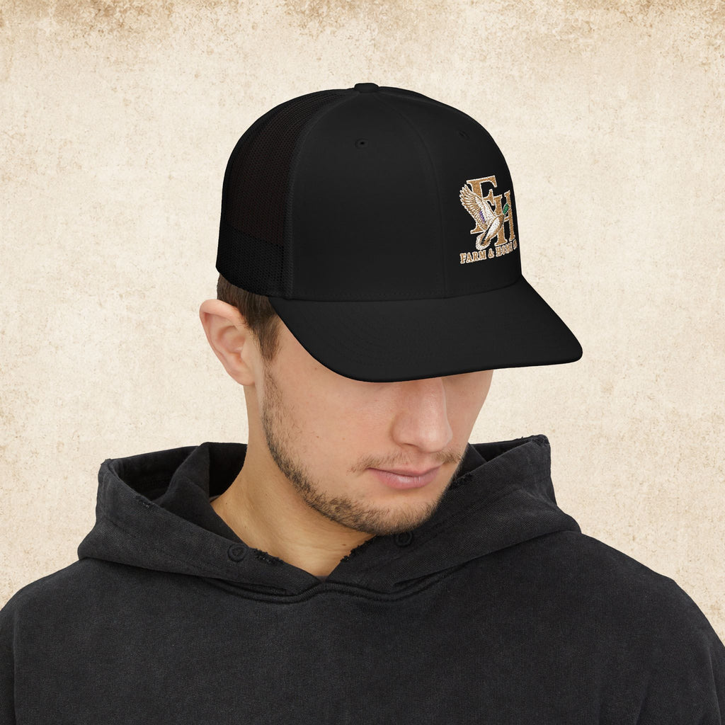 Trucker Cap — Eagle & Initials Embroidered Snapback
