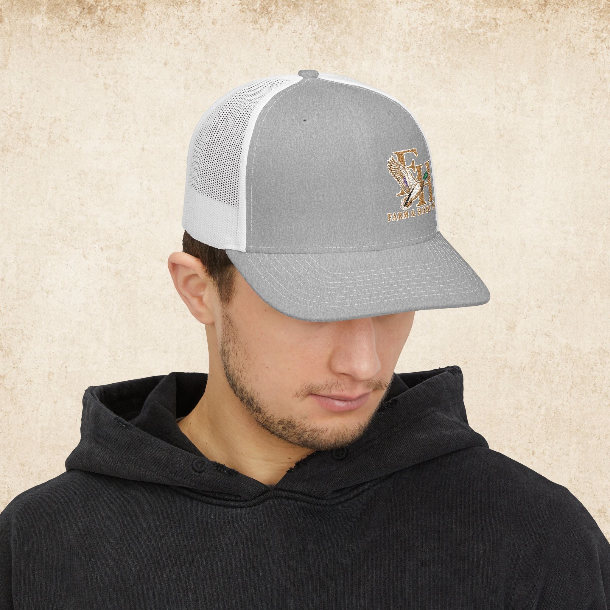 Trucker Cap — Eagle & Initials Embroidered Snapback
