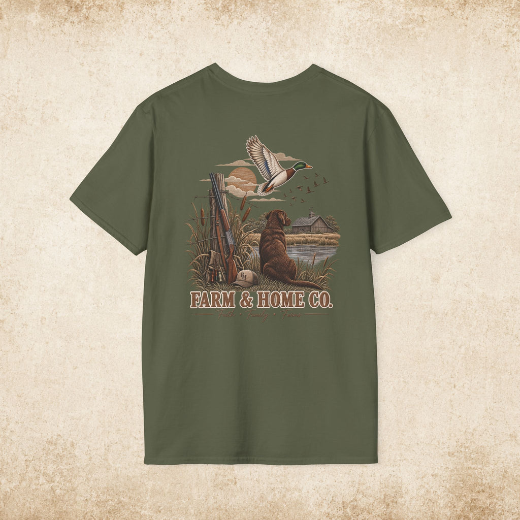 Farm & Home Co. Logo T-Shirt — Minimal Rustic Chest Graphic