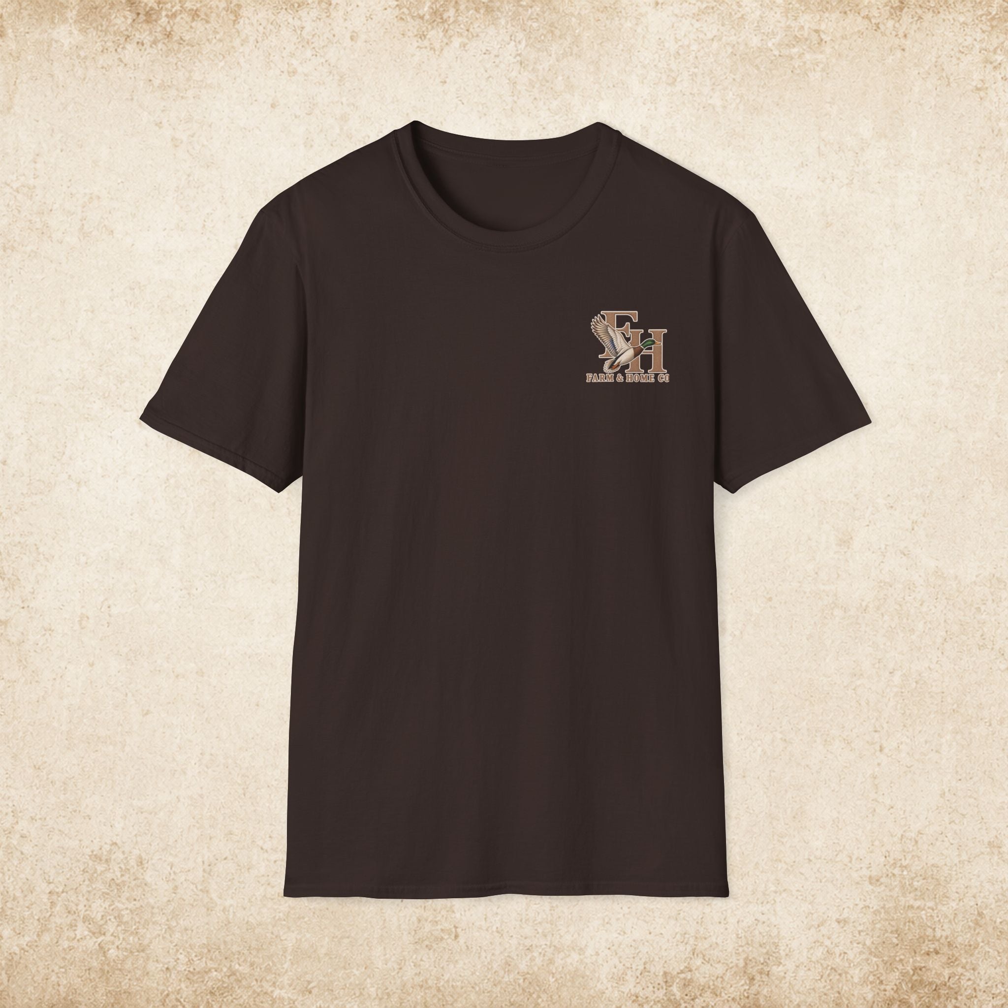 Farm & Home Co. Logo T-Shirt — Minimal Rustic Chest Graphic