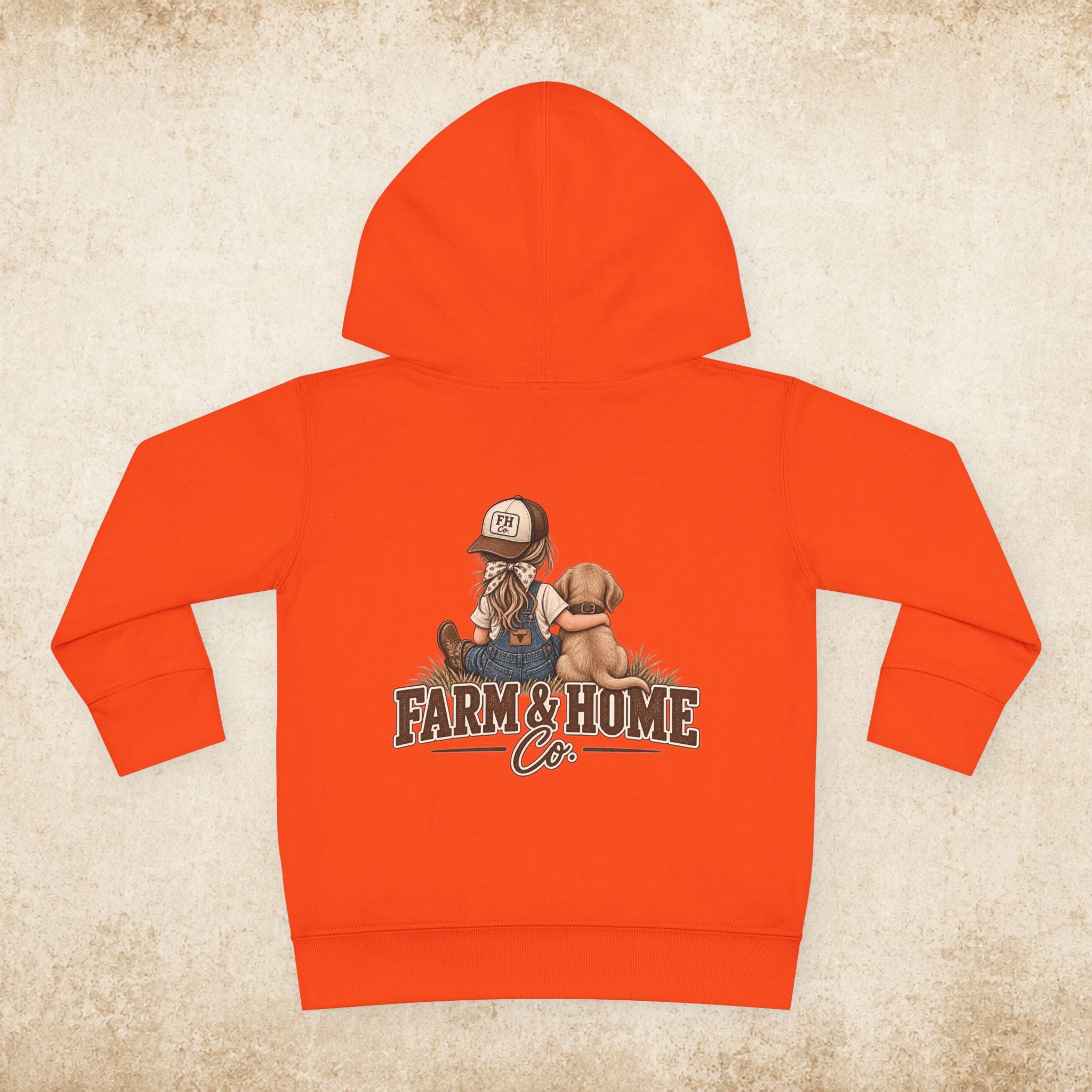 Toddler Hoodie — Farm & Home Co. Kids Pullover with Girl and Puppy Graphic