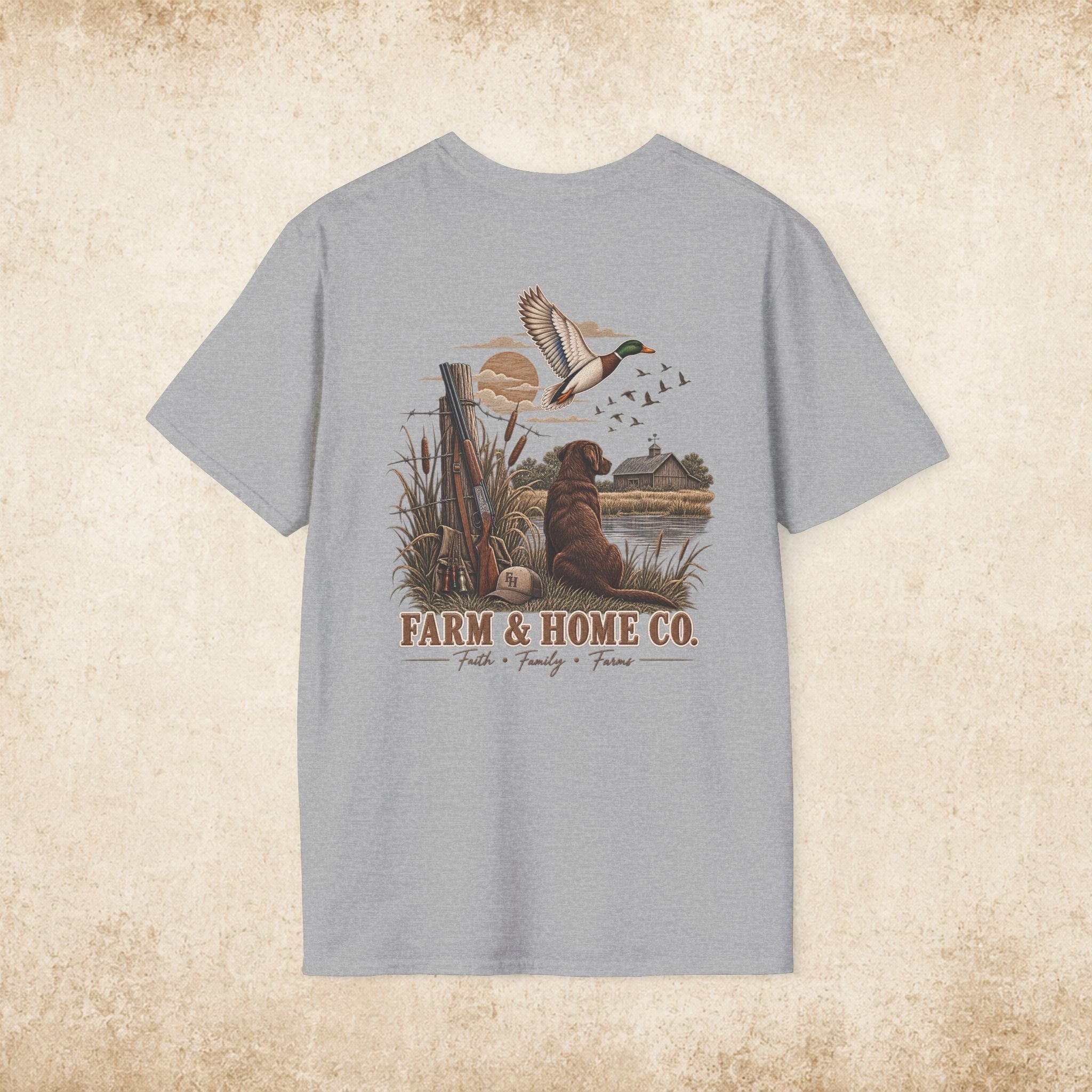 Farm & Home Co. Logo T-Shirt — Minimal Rustic Chest Graphic