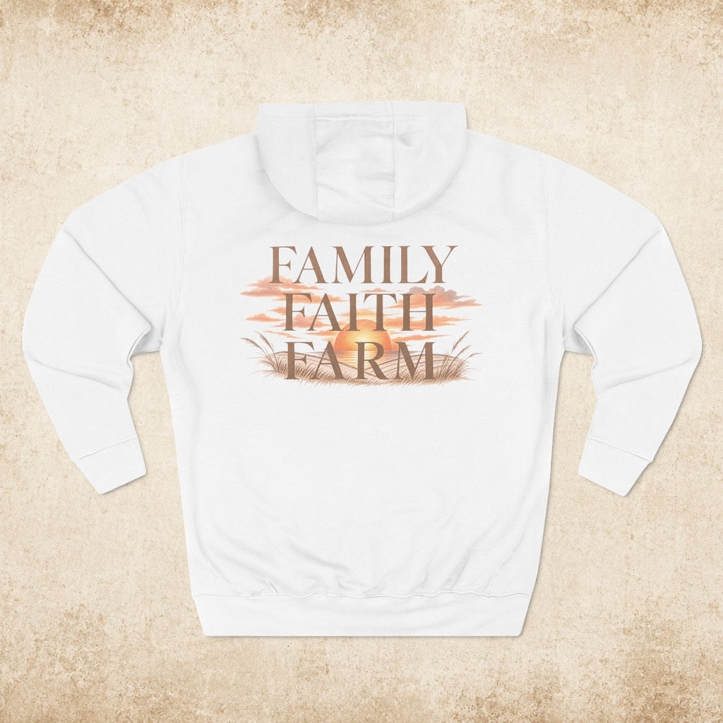 Family Faith Farm Hoodie — Farmhouse Monogram Pullover