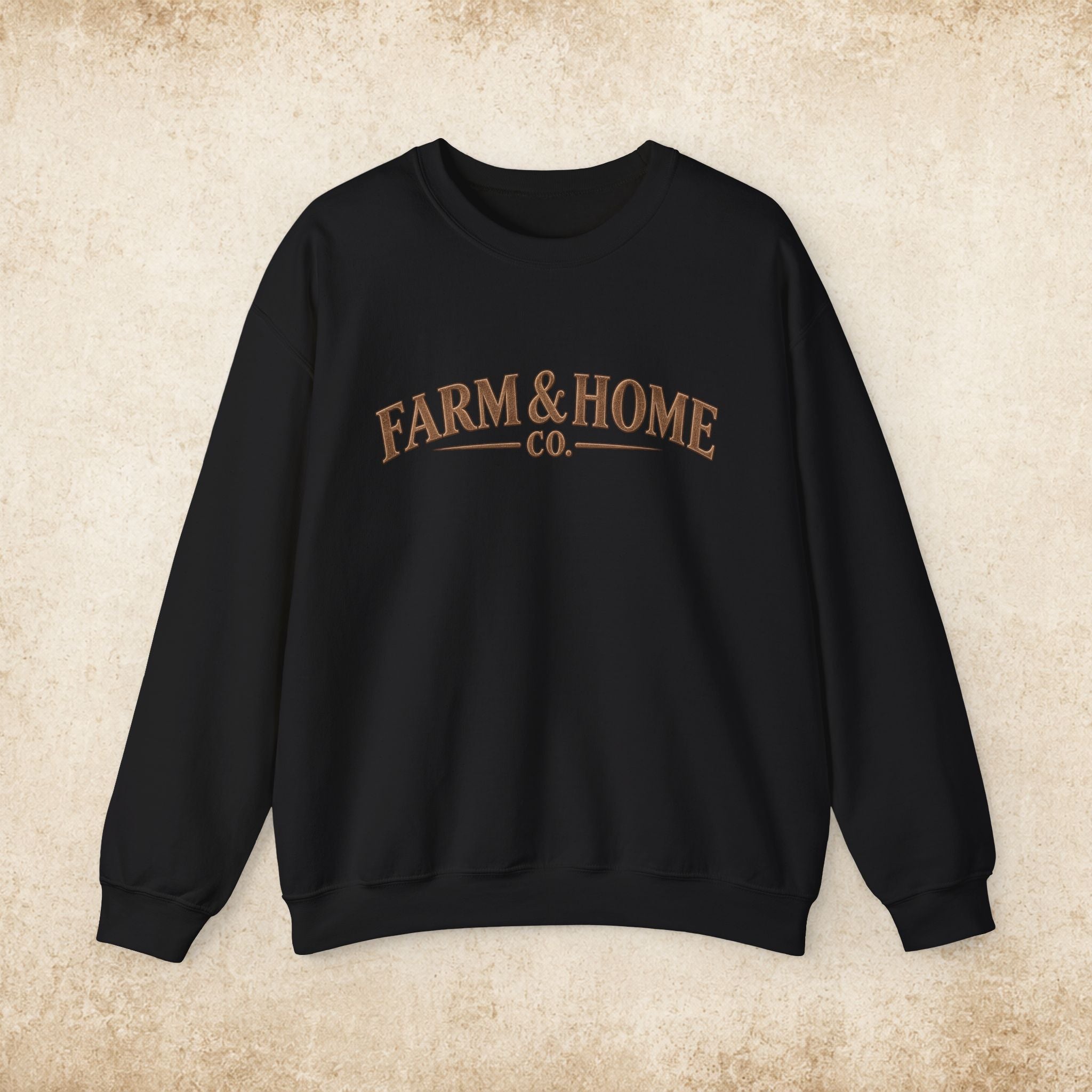 Farm & Home Co. Crewneck Sweatshirt - Rustic Farmhouse Logo Pullover