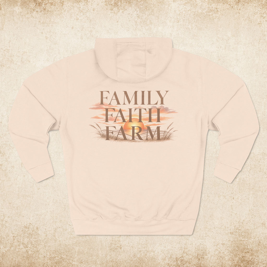 Family Faith Farm Hoodie — Farmhouse Monogram Pullover