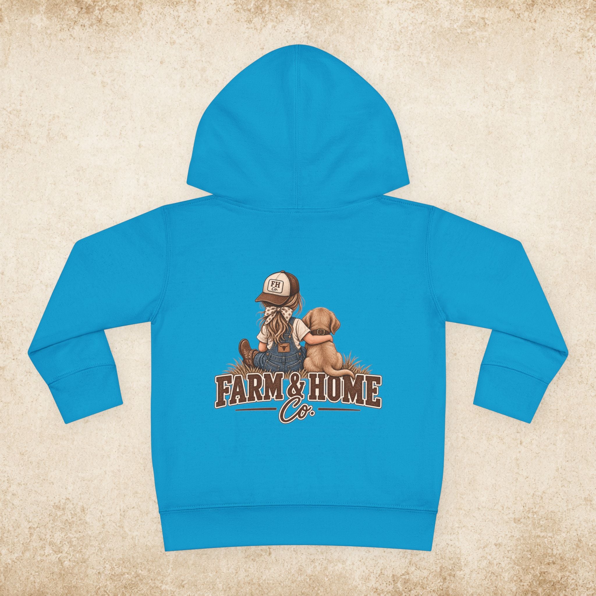 Toddler Hoodie — Farm & Home Co. Kids Pullover with Girl and Puppy Graphic