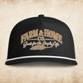 Farmer’s Sunwashed Rope Cap — "Farm & Home Co." Vintage Embroidered Trucker Hat