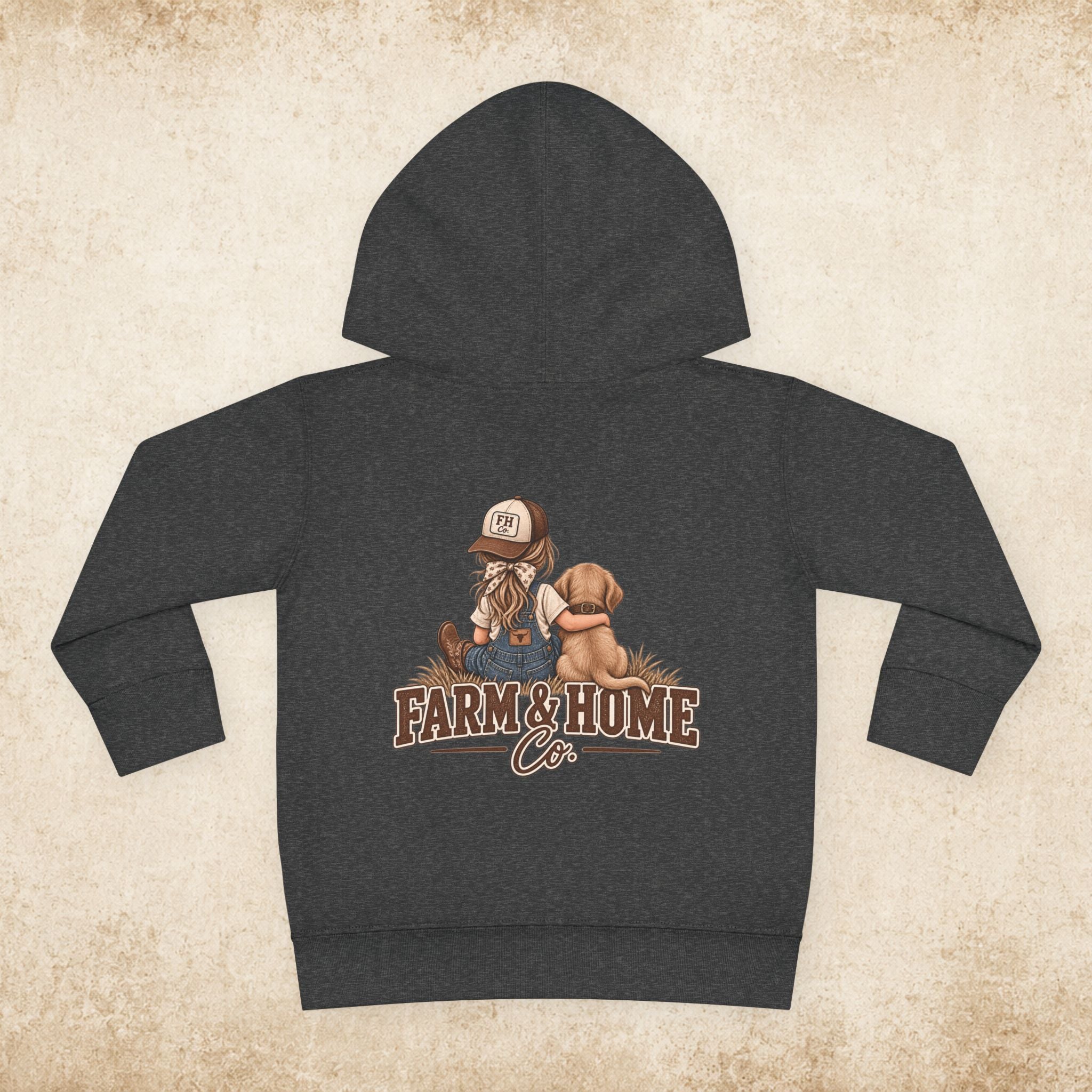 Toddler Hoodie — Farm & Home Co. Kids Pullover with Girl and Puppy Graphic