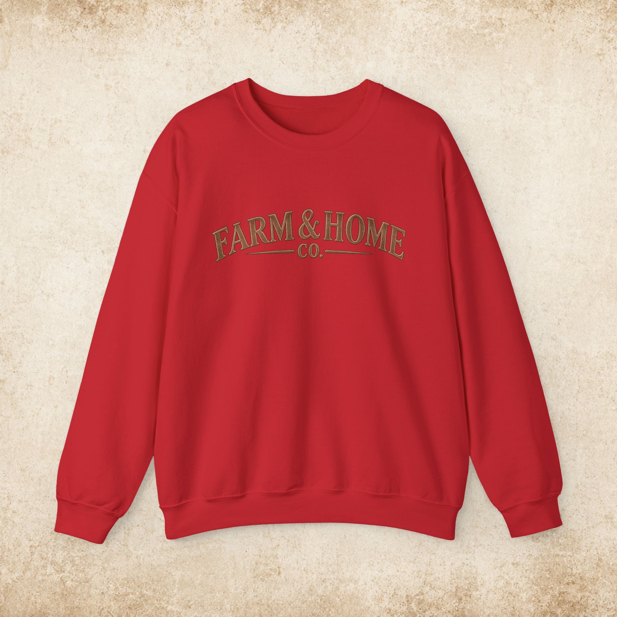 Farm & Home Co. Crewneck Sweatshirt - Rustic Farmhouse Logo Pullover