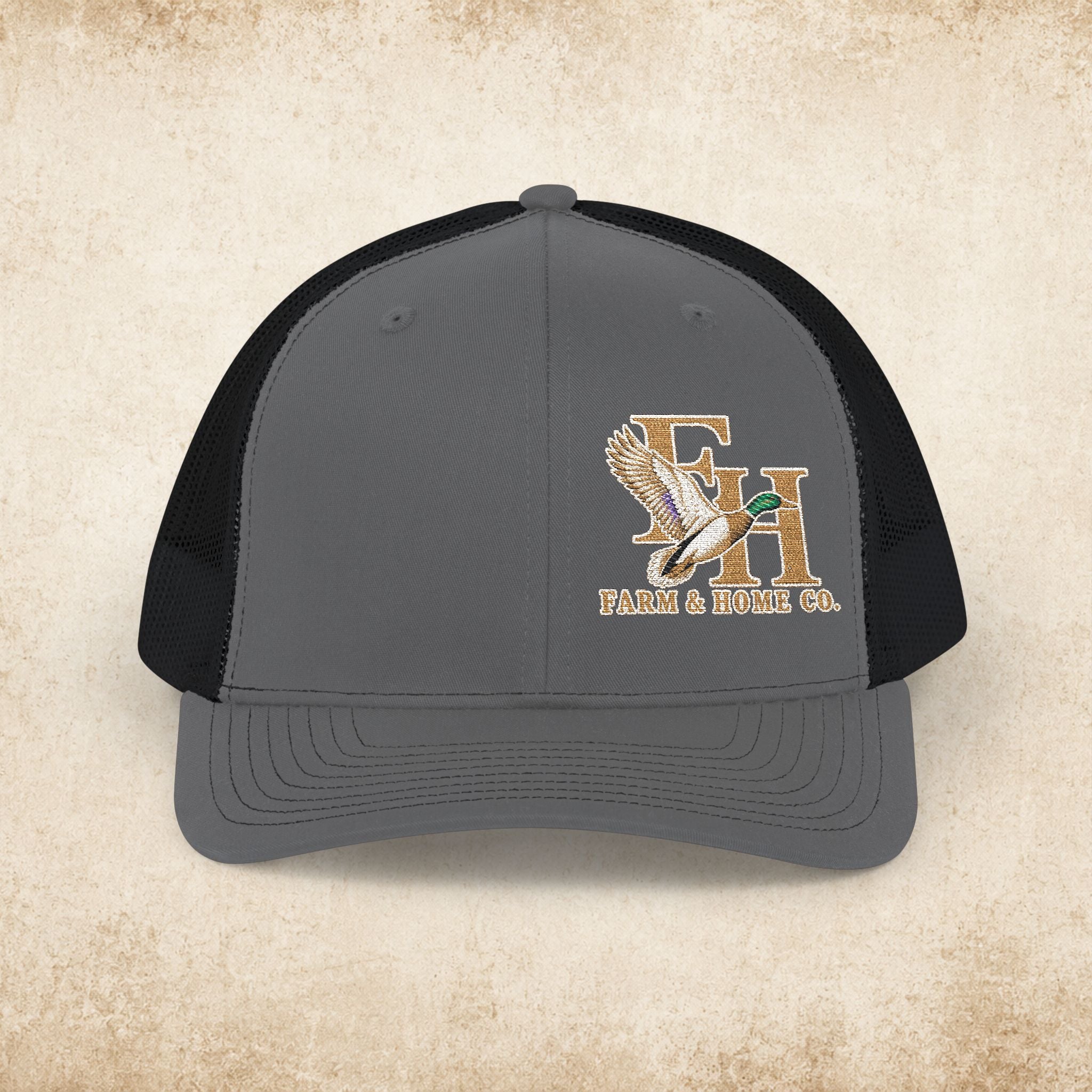 Trucker Cap — Eagle & Initials Embroidered Snapback