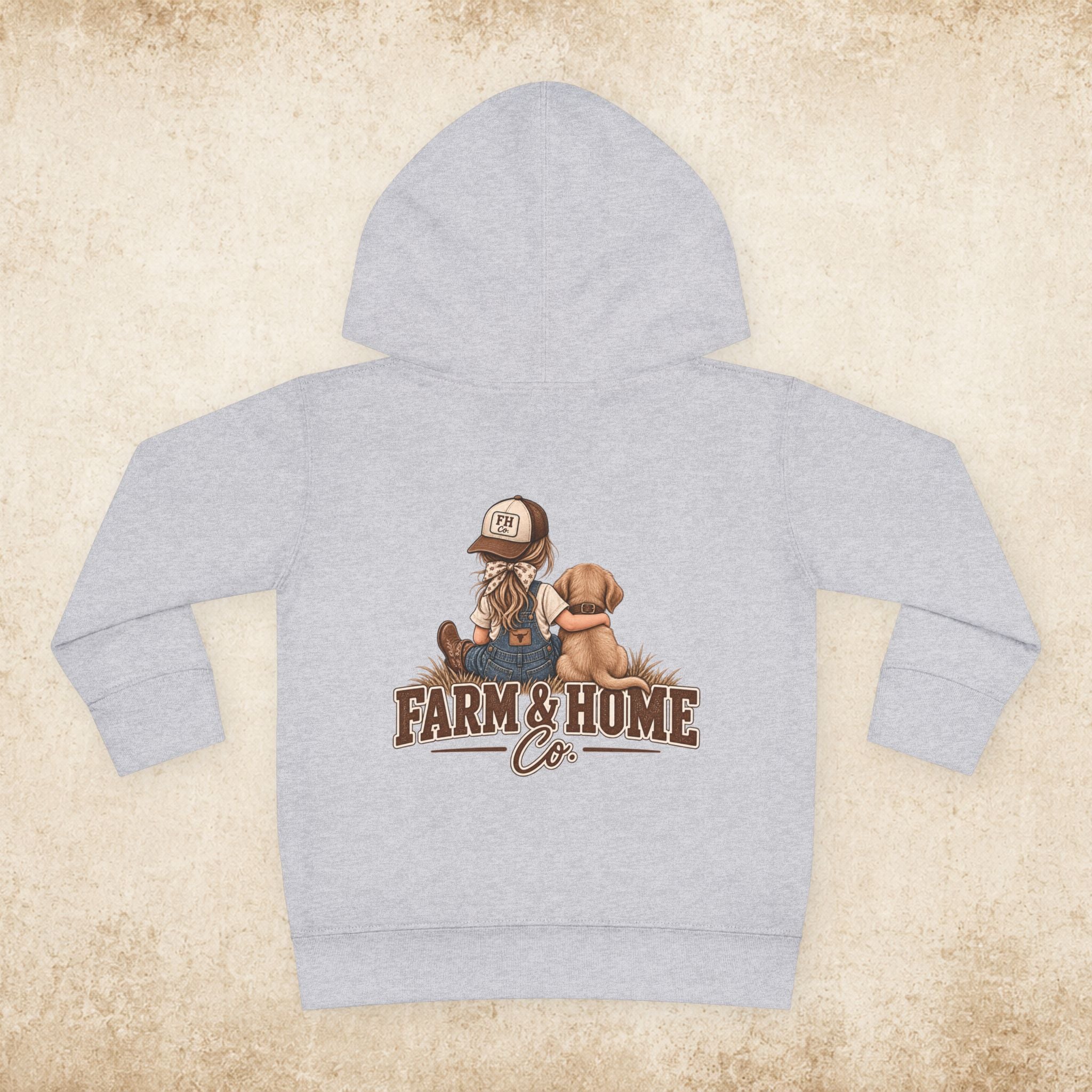 Toddler Hoodie — Farm & Home Co. Kids Pullover with Girl and Puppy Graphic
