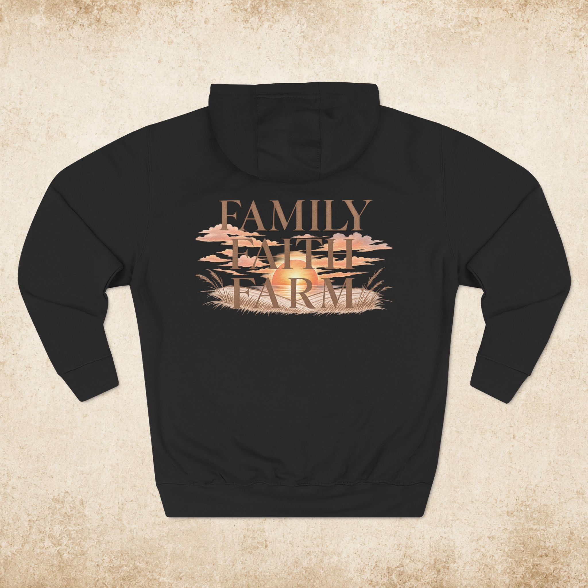 Family Faith Farm Hoodie — Farmhouse Monogram Pullover
