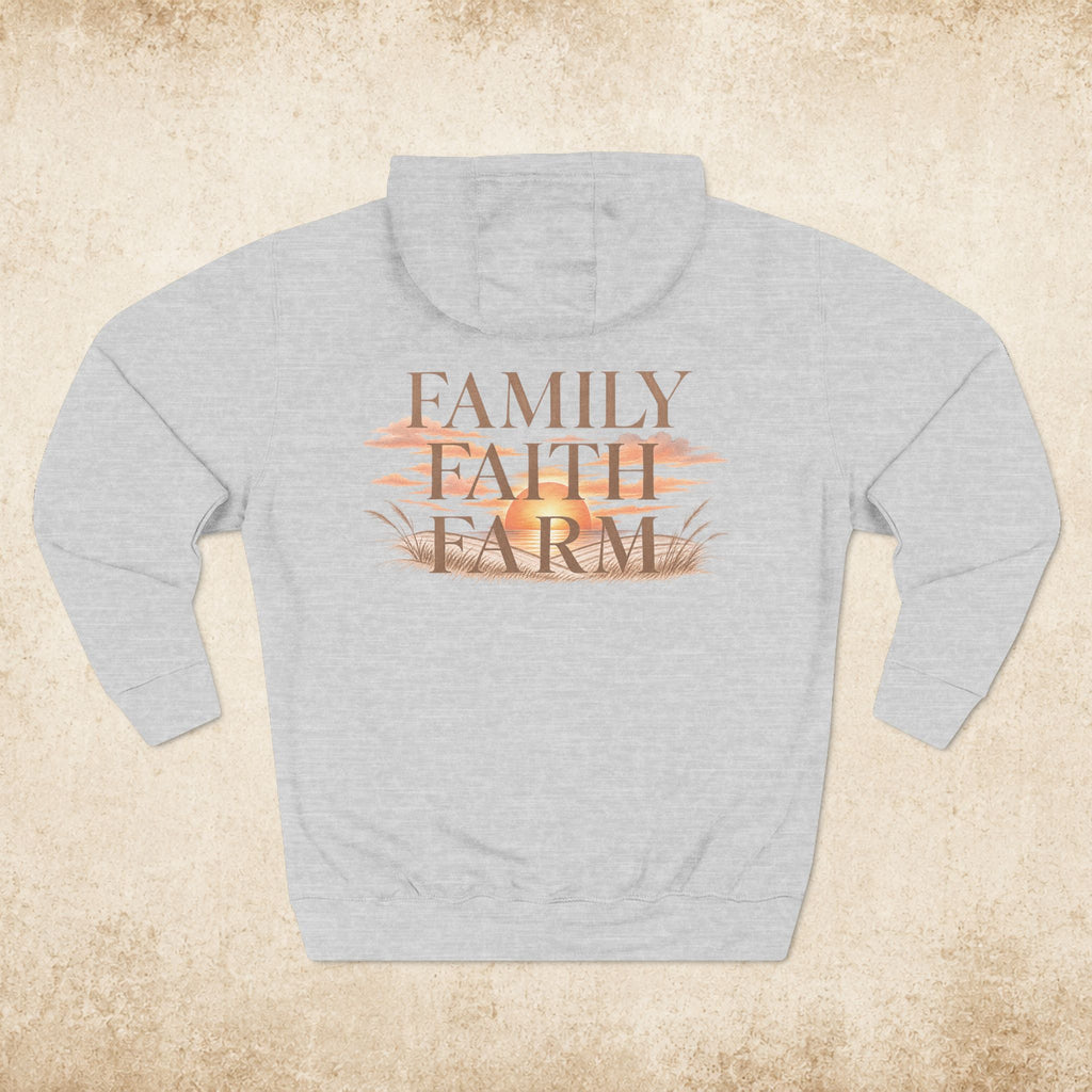 Family Faith Farm Hoodie — Farmhouse Monogram Pullover