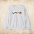 Farm & Home Co. Crewneck Sweatshirt - Rustic Farmhouse Logo Pullover