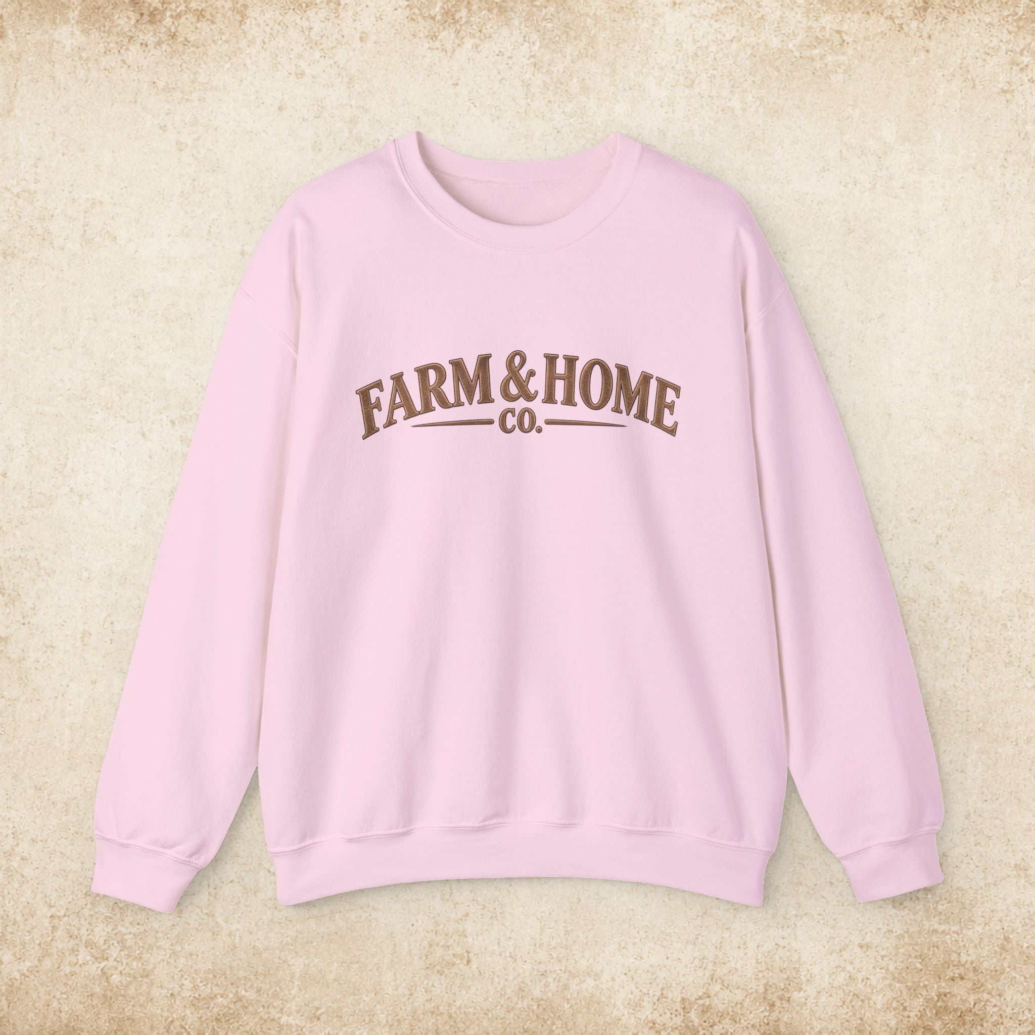 Farm & Home Co. Crewneck Sweatshirt - Rustic Farmhouse Logo Pullover