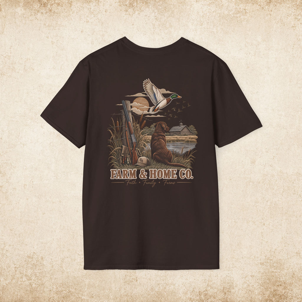 Farm & Home Co. Logo T-Shirt — Minimal Rustic Chest Graphic