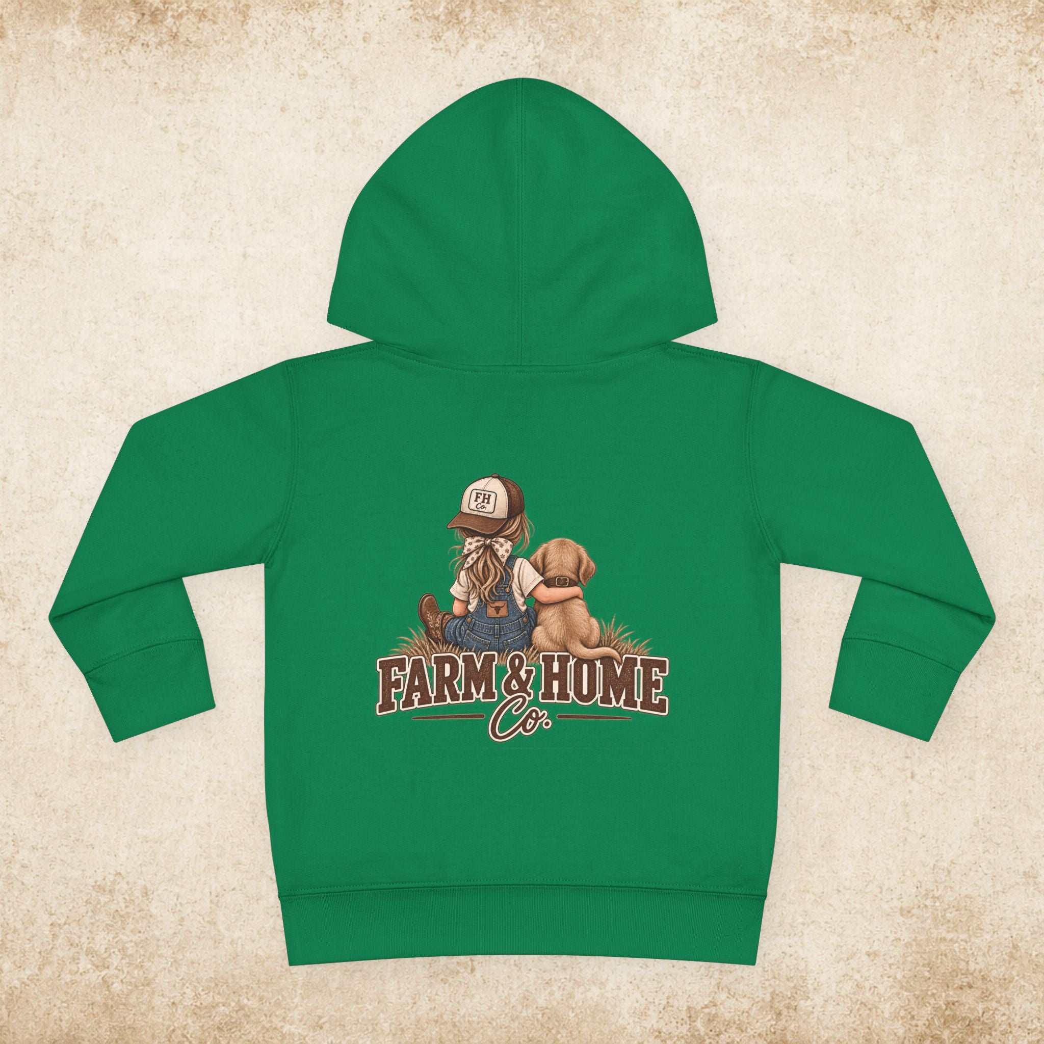 Toddler Hoodie — Farm & Home Co. Kids Pullover with Girl and Puppy Graphic