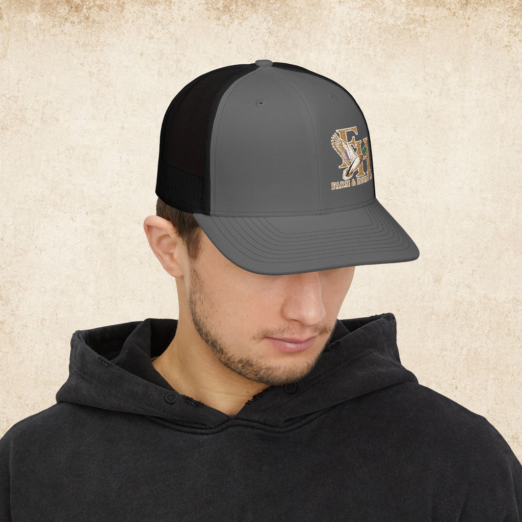 Trucker Cap — Eagle & Initials Embroidered Snapback