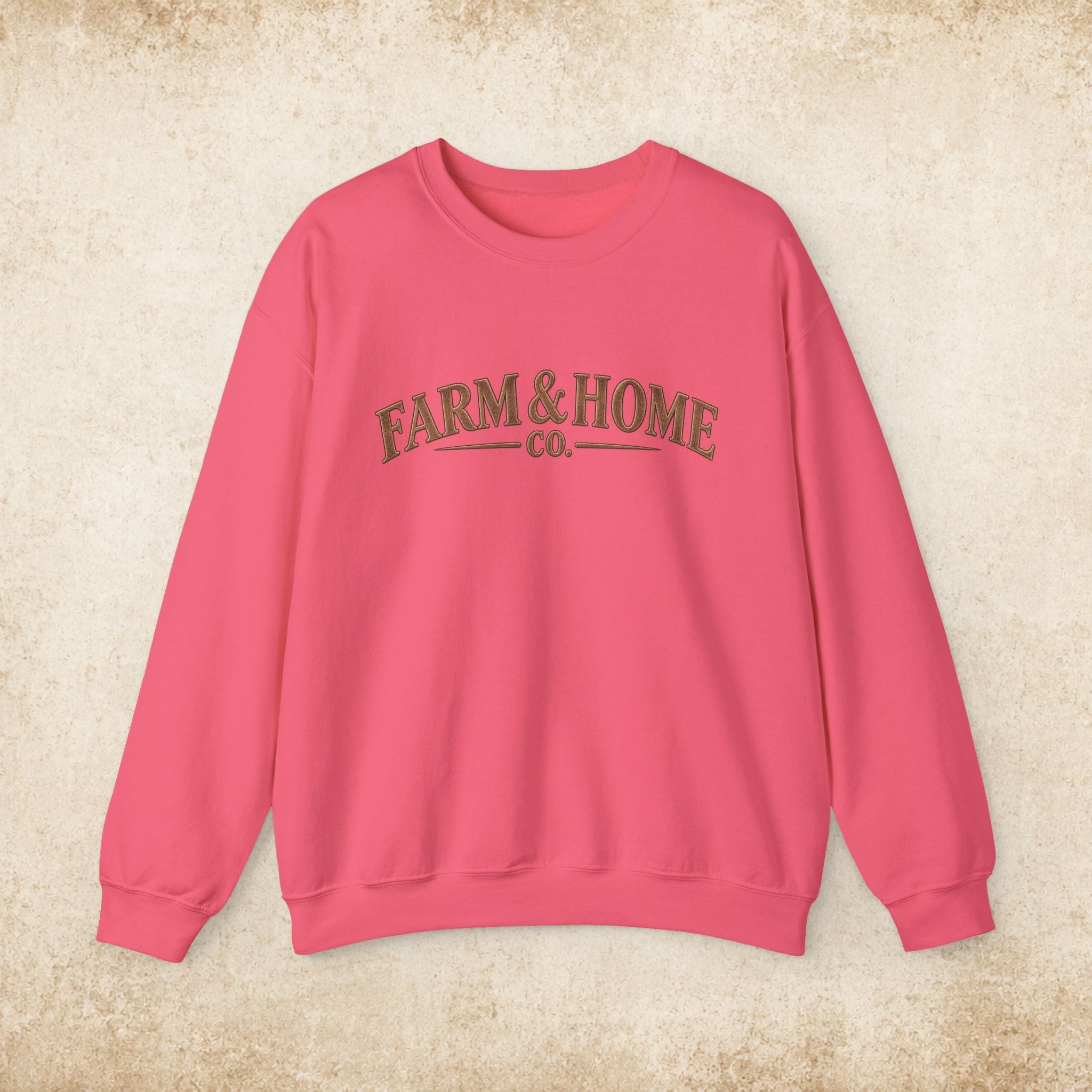 Farm & Home Co. Crewneck Sweatshirt - Rustic Farmhouse Logo Pullover