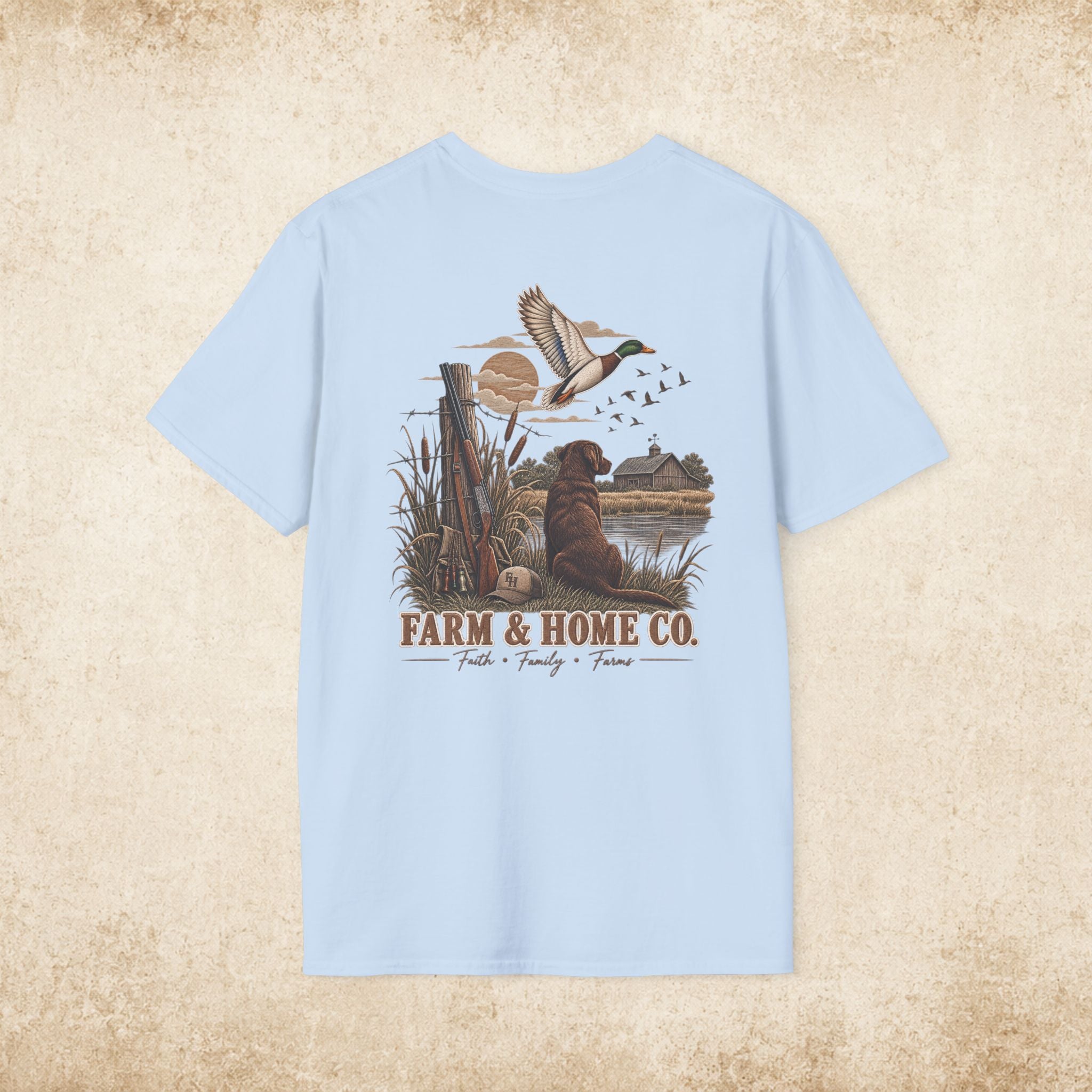 Farm & Home Co. Logo T-Shirt — Minimal Rustic Chest Graphic