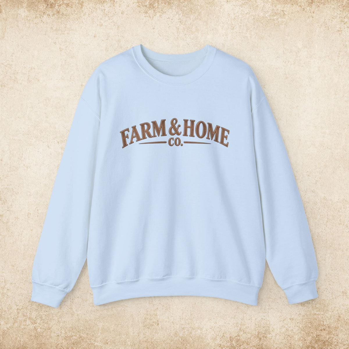 Farm & Home Co. Crewneck Sweatshirt - Rustic Farmhouse Logo Pullover - farm&homeco
