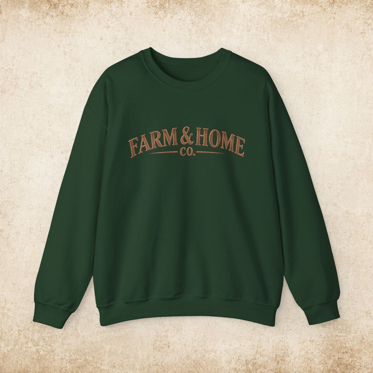 Farm & Home Co. Crewneck Sweatshirt - Rustic Farmhouse Logo Pullover - farm&homeco