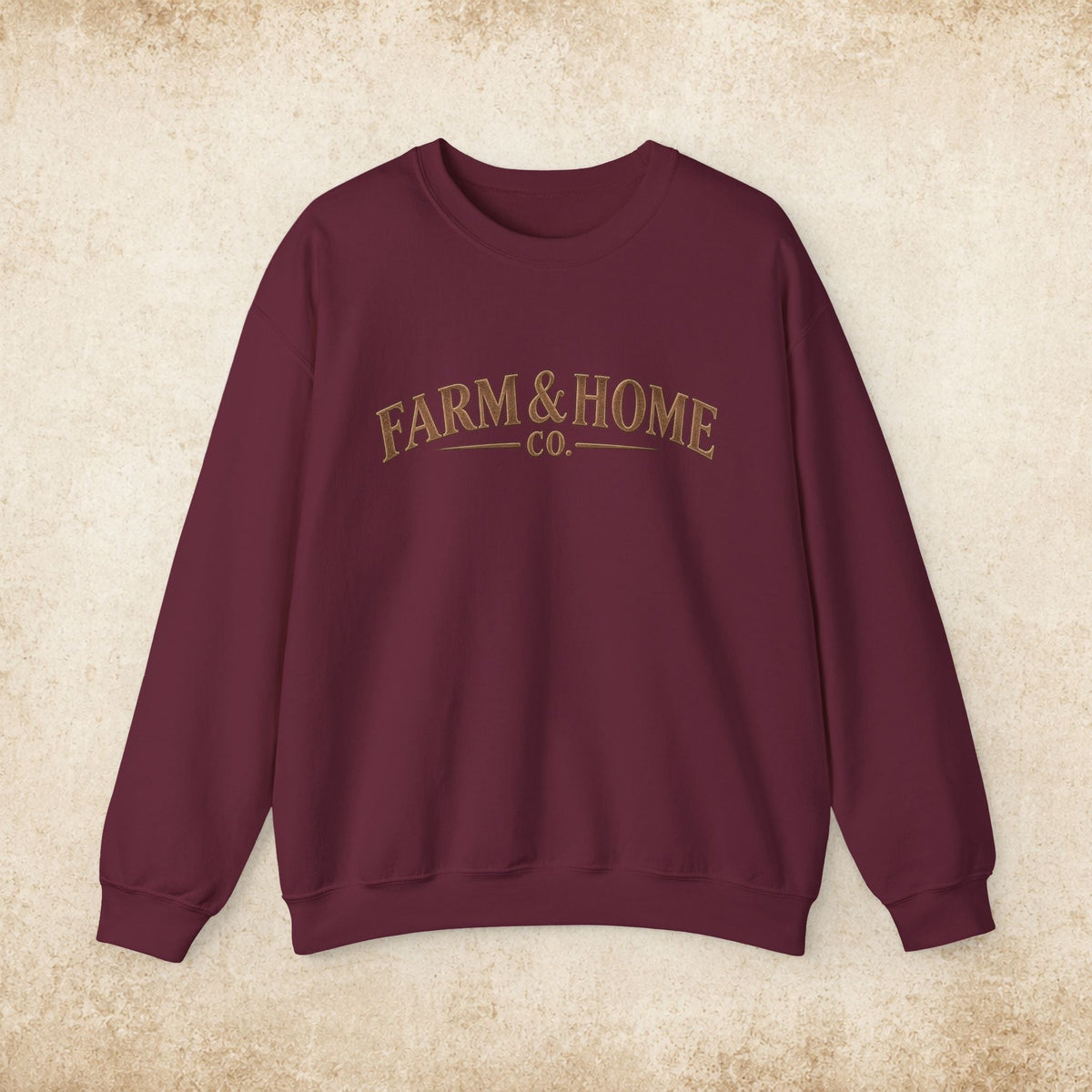 Farm & Home Co. Crewneck Sweatshirt - Rustic Farmhouse Logo Pullover - farm&homeco